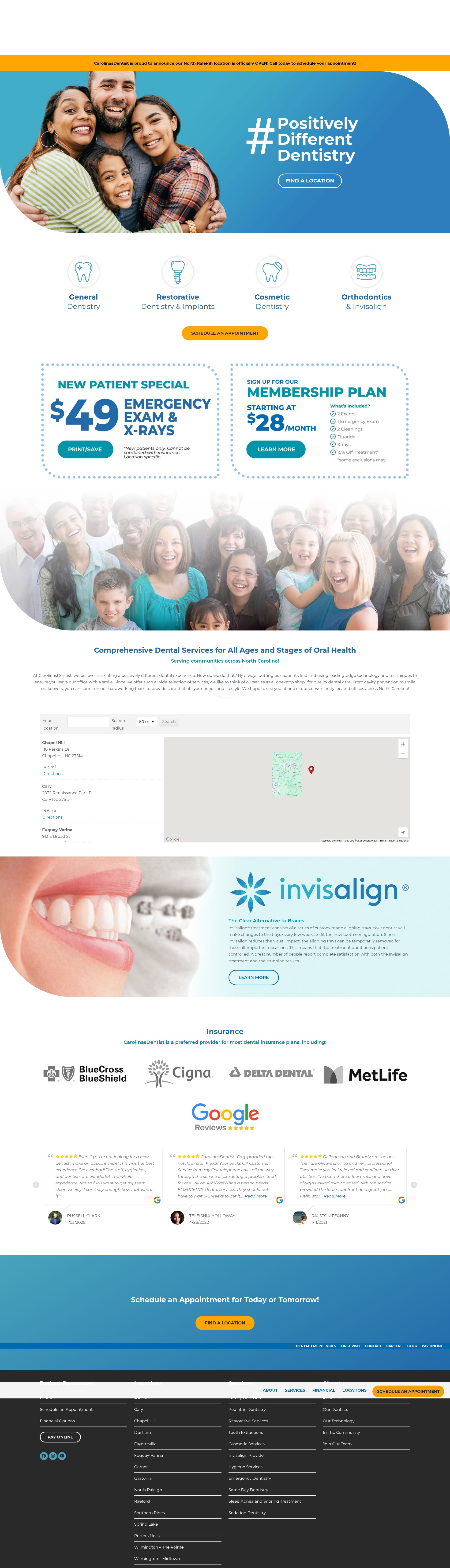 Screenshot of carolinasdentist.com