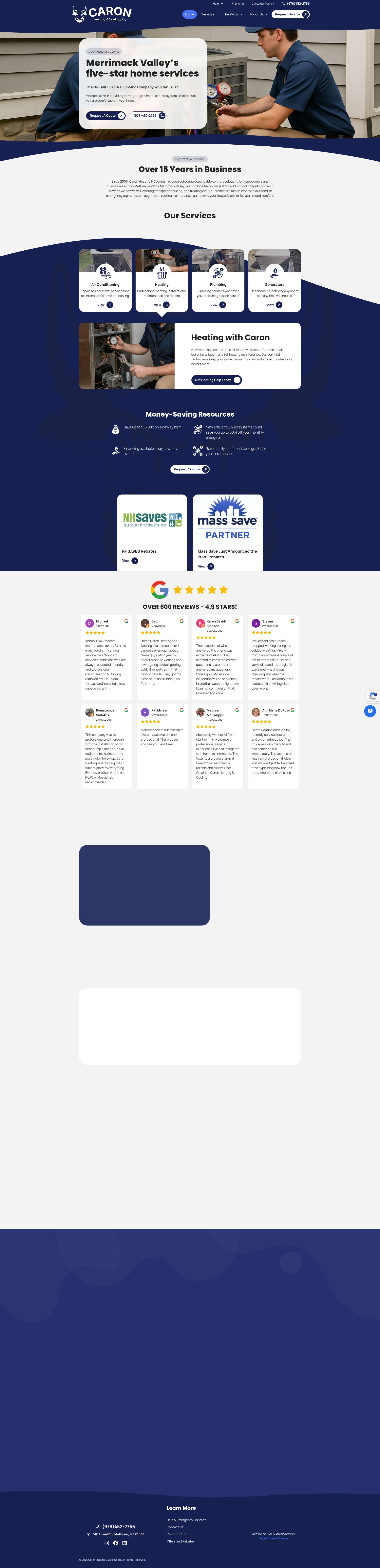 Screenshot of caronheatcool.com