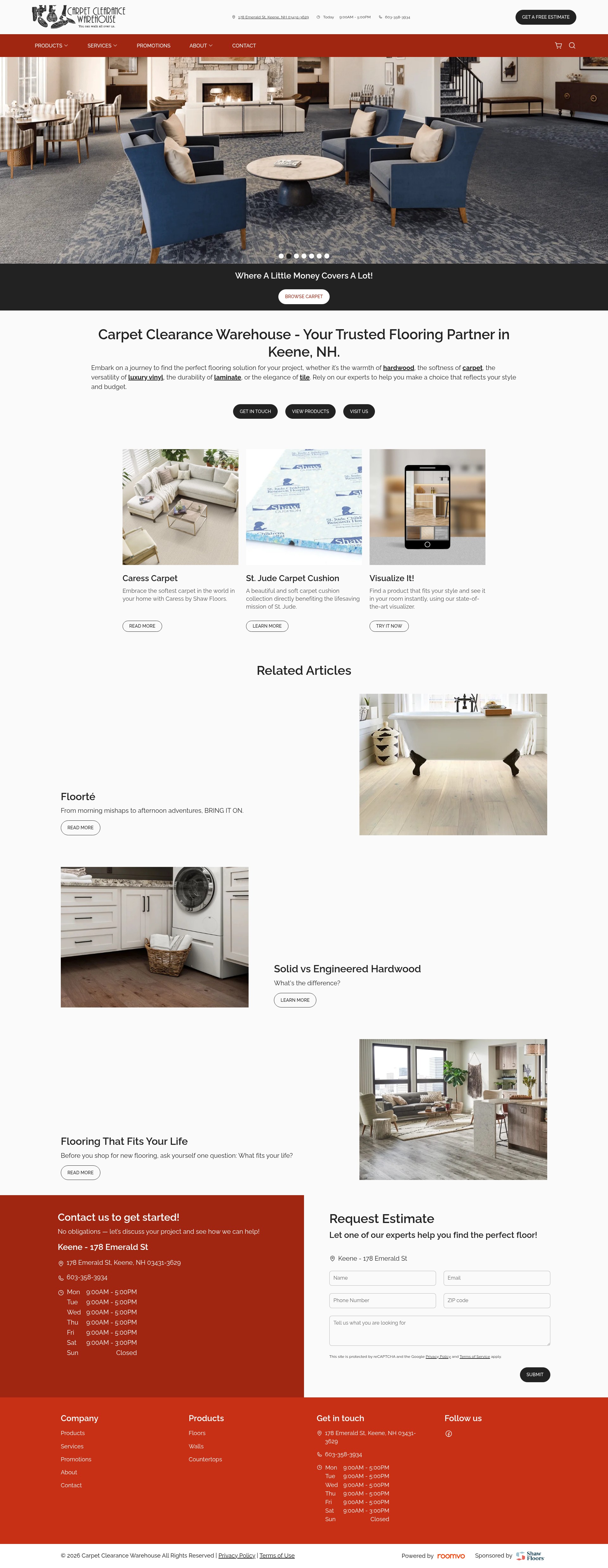 Screenshot of carpet-clearance.com