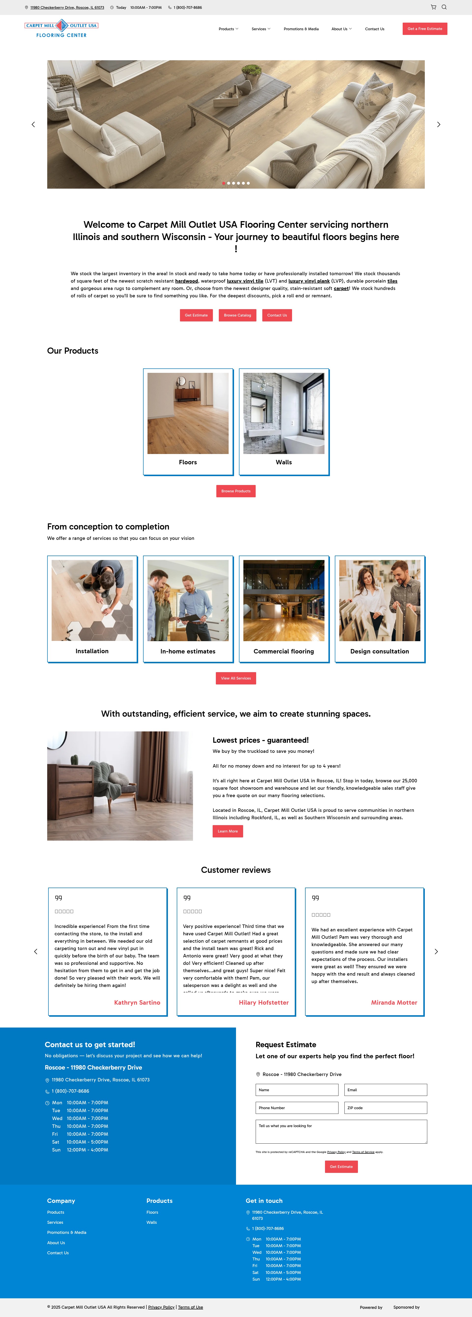 Screenshot of carpetmilloutletusa.com