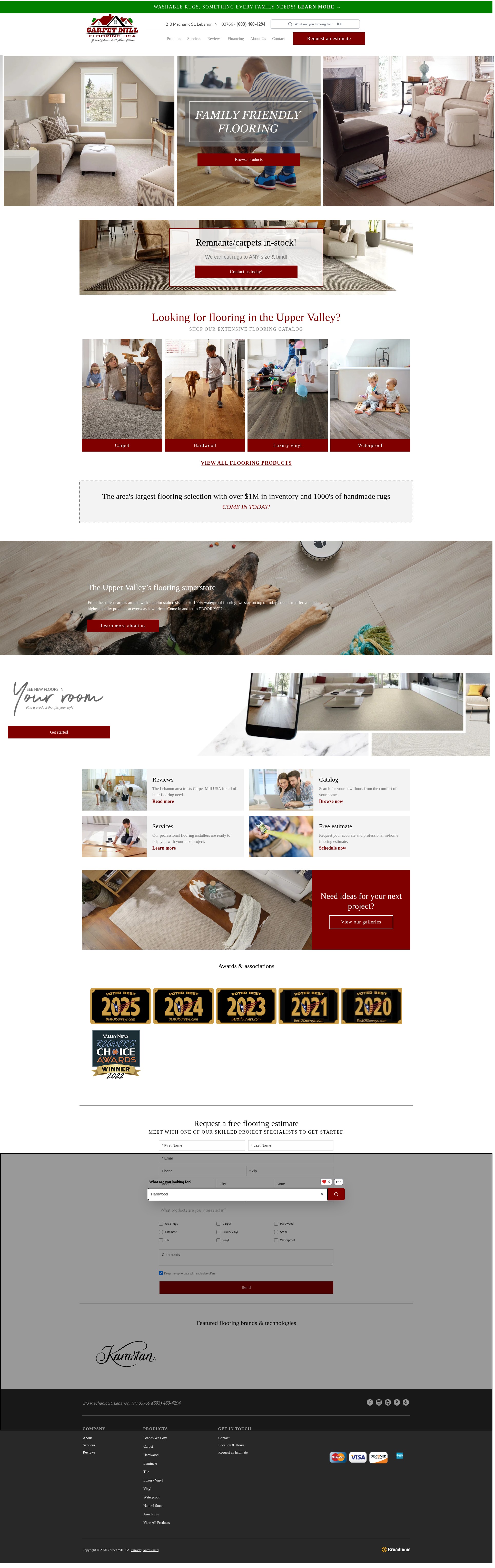 Screenshot of carpetmillusa.com