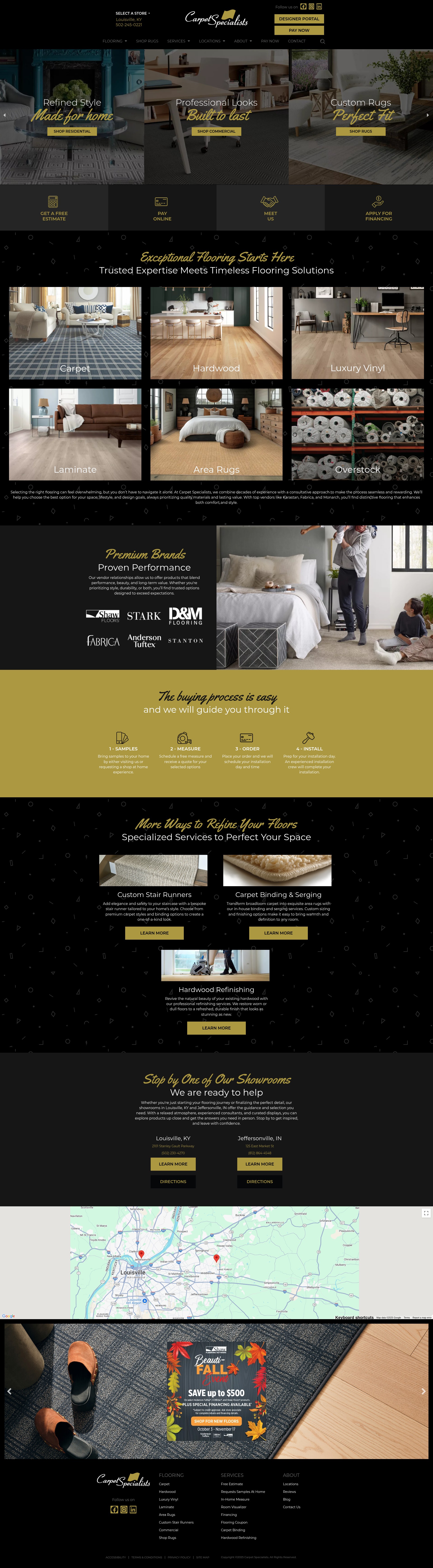 Screenshot of carpetspecialistsonline.com