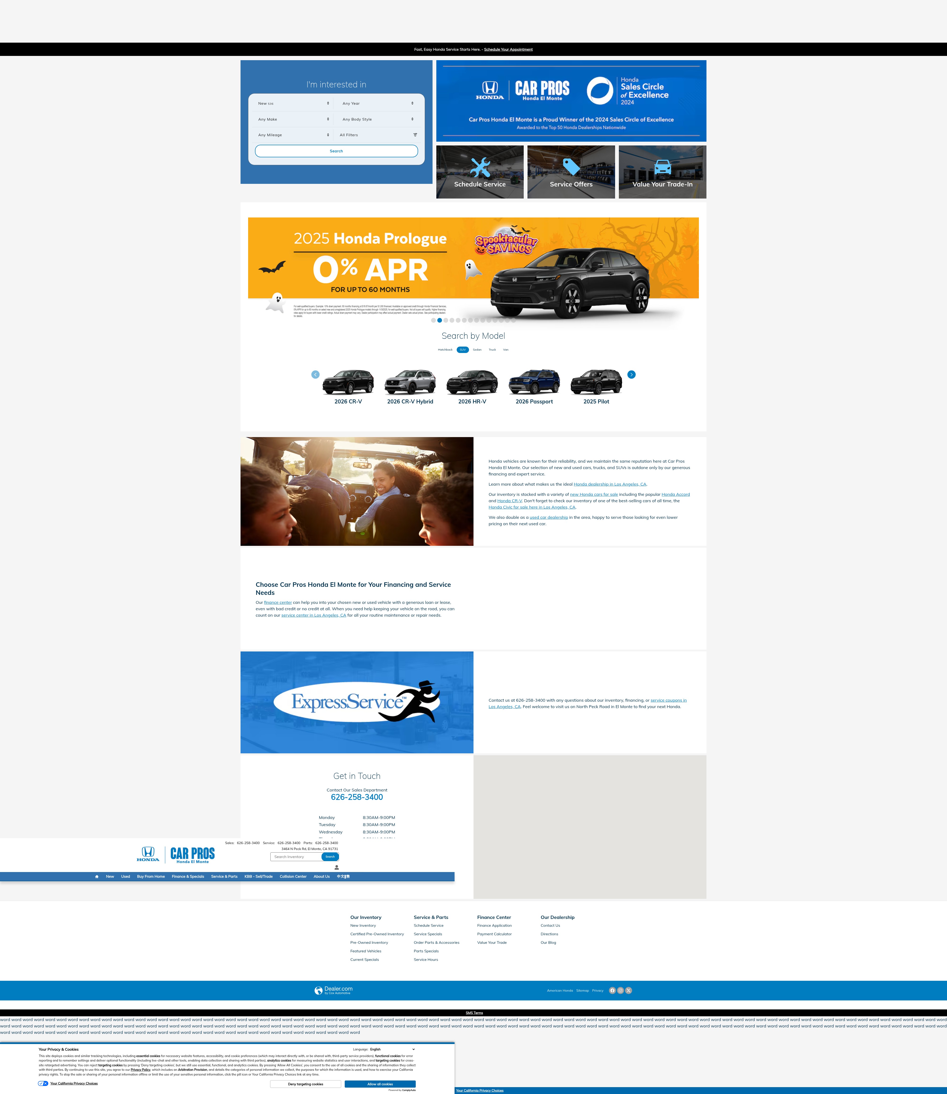 Screenshot of carproshonda.com