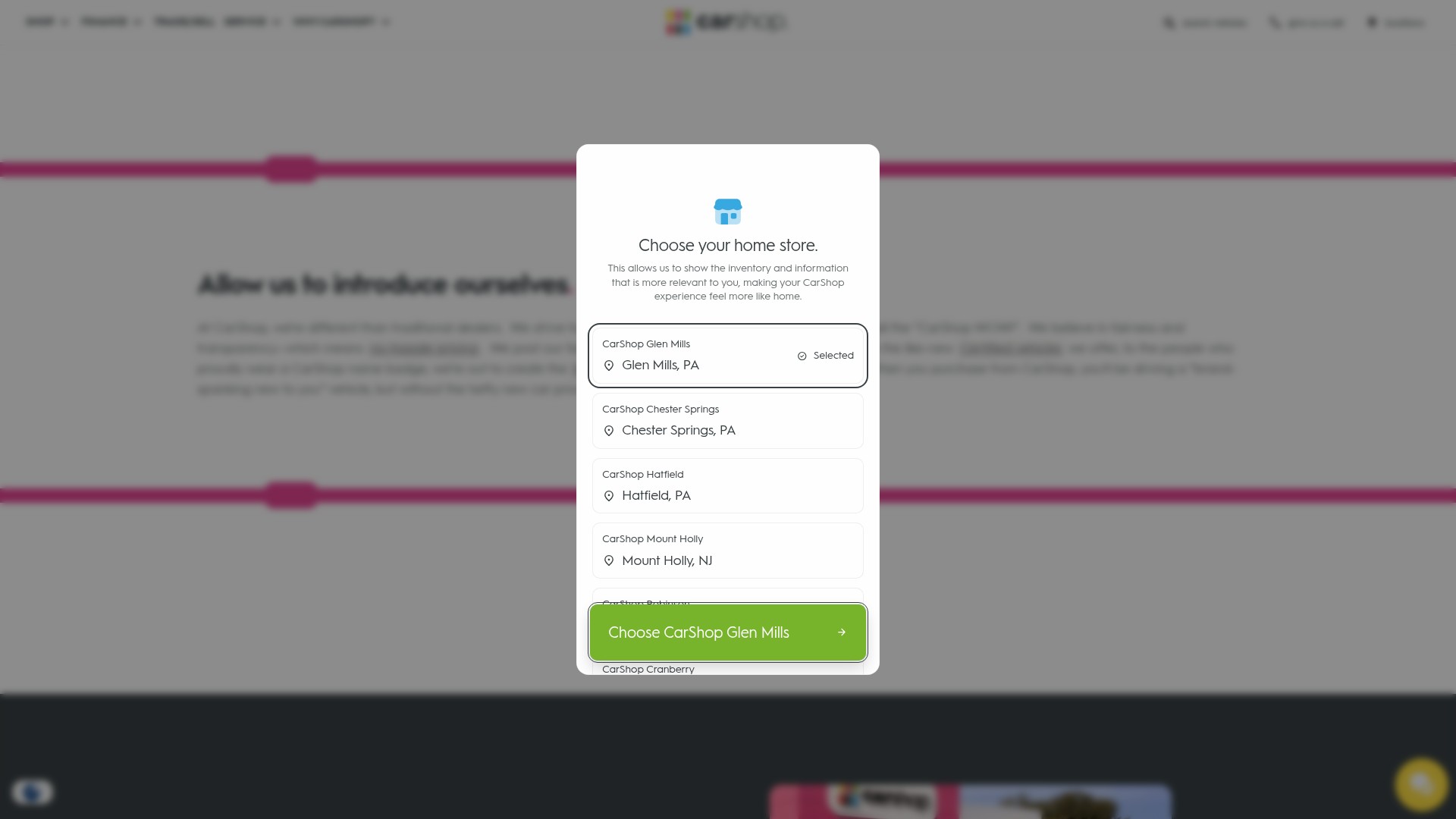Screenshot of carshop.com