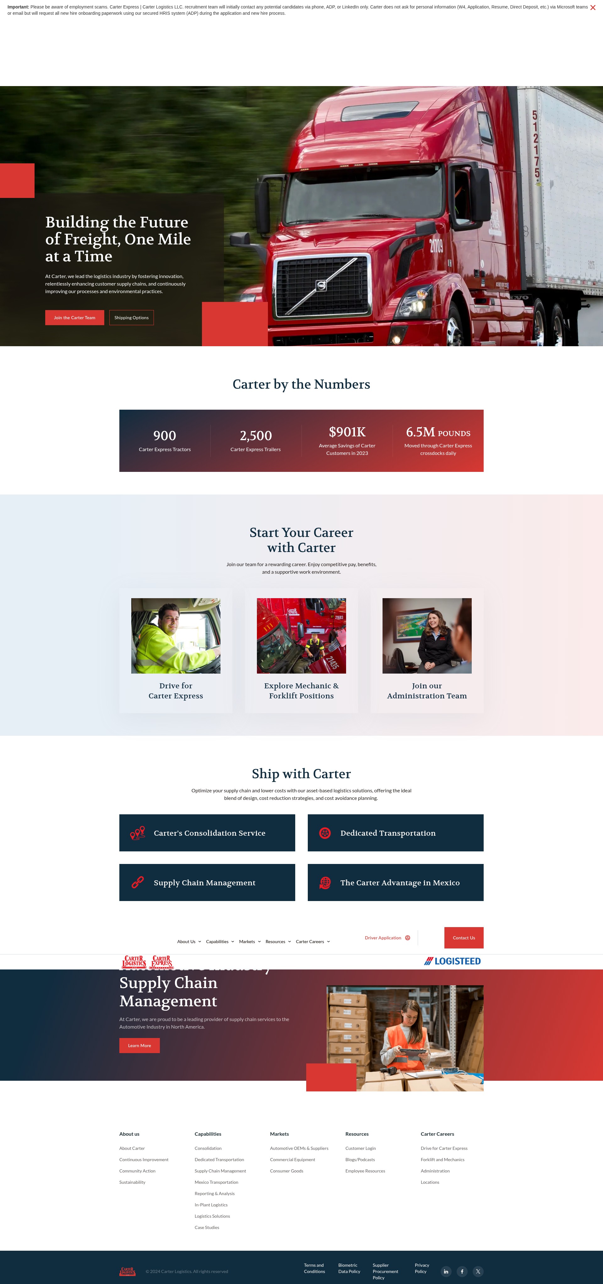 Screenshot of carter-express.com