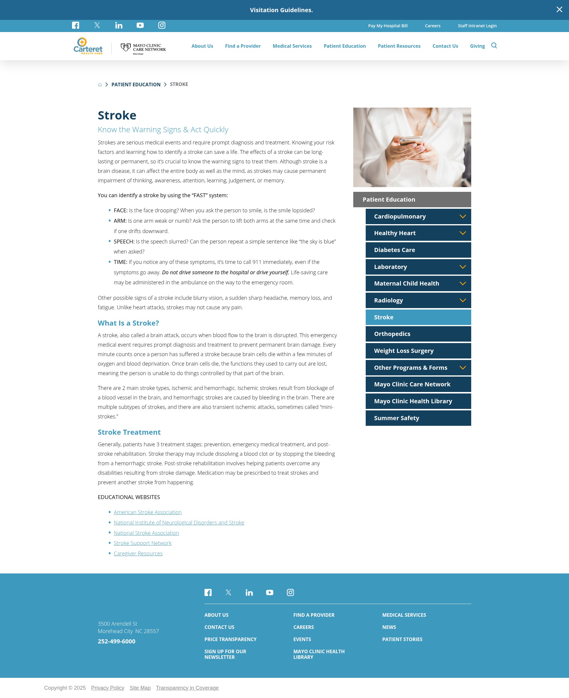 Screenshot of carterethealth.org