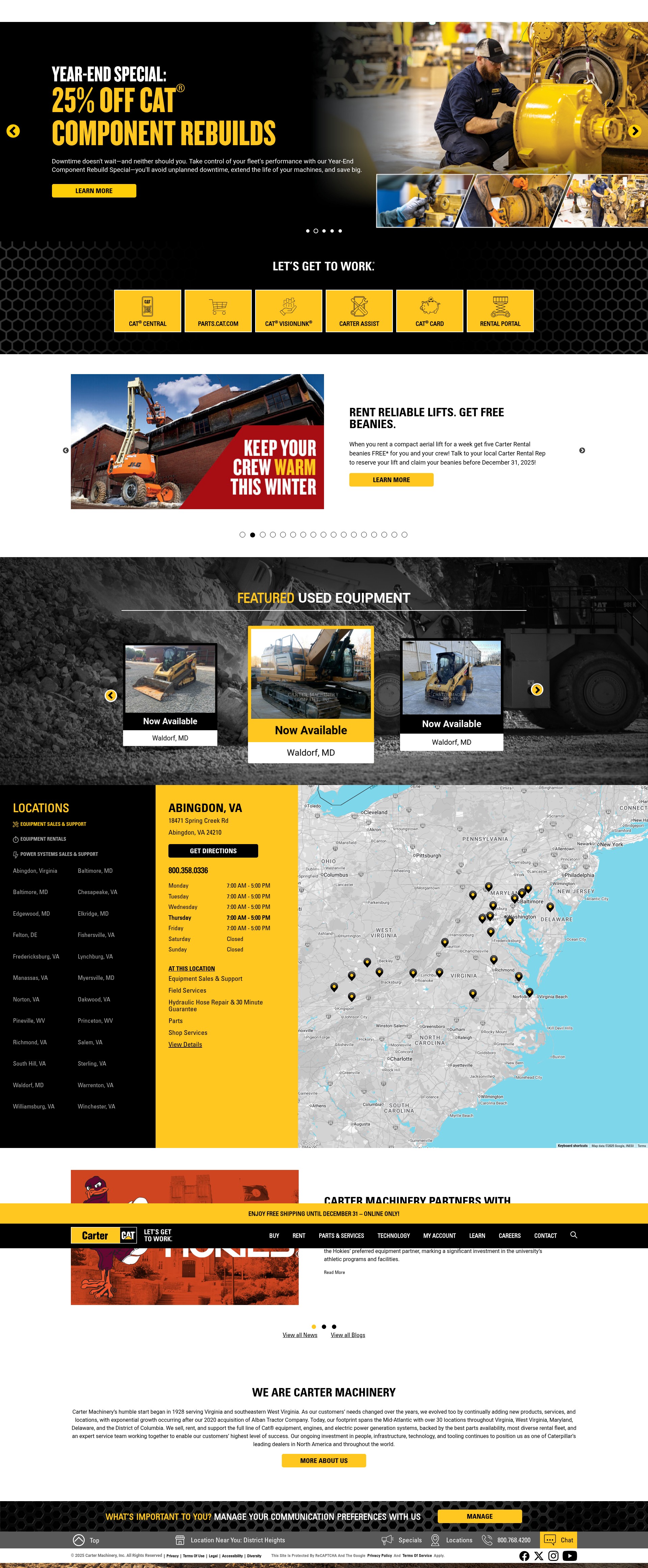 Screenshot of cartermachinery.com