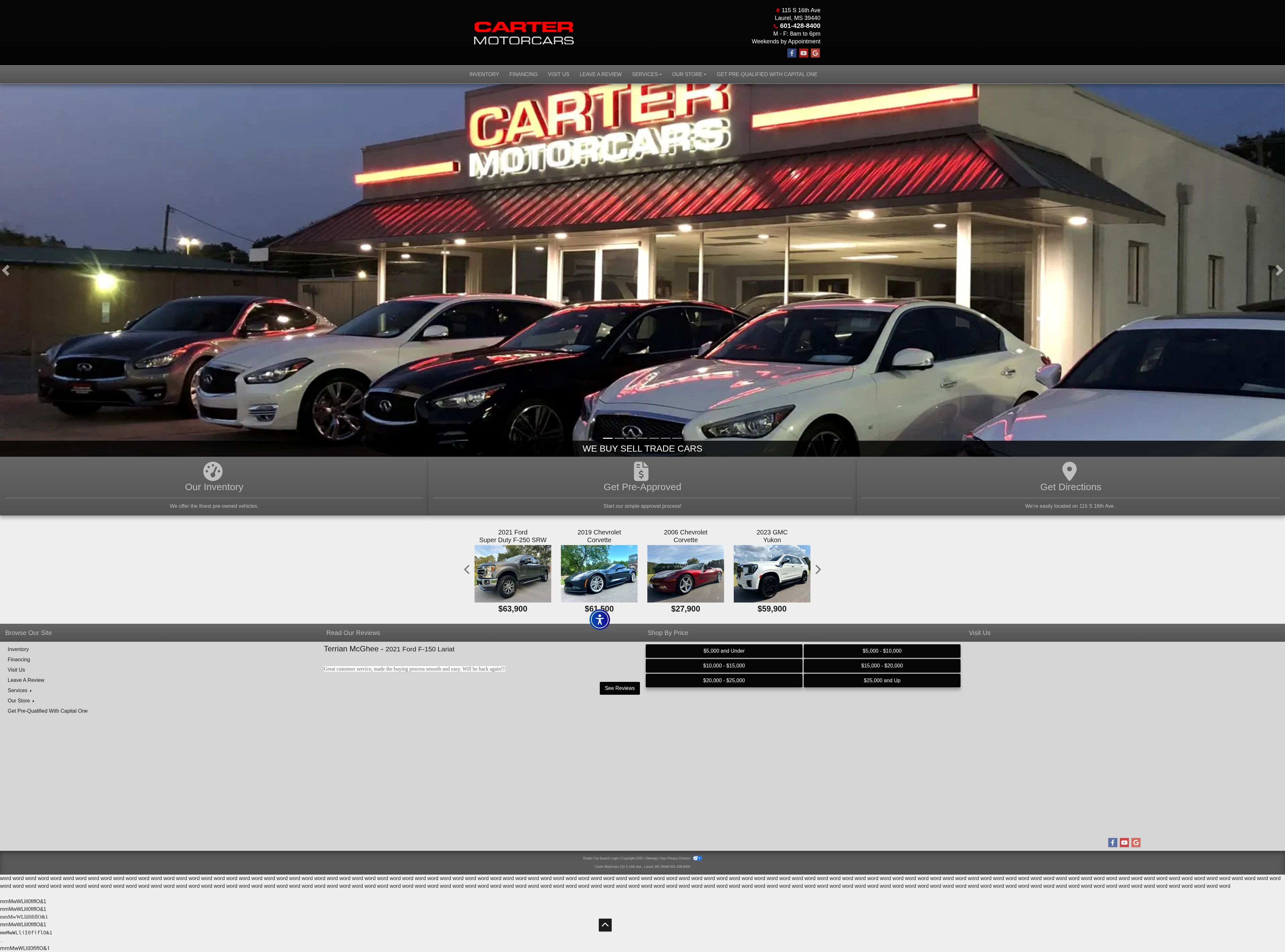 Screenshot of cartermotorcars.com