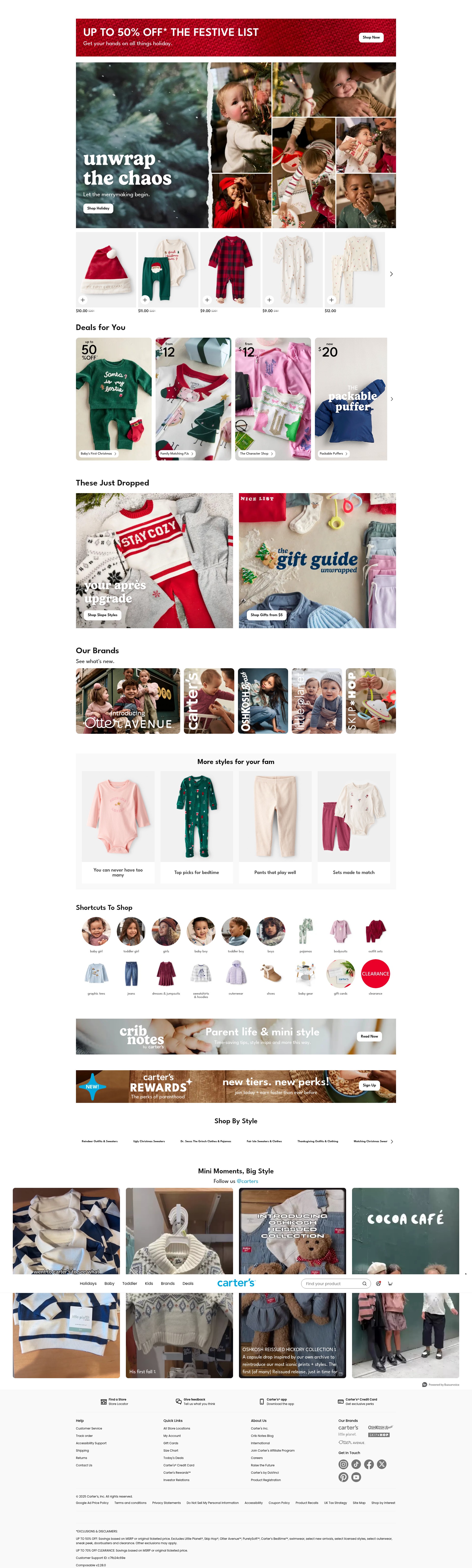 Screenshot of carters.com