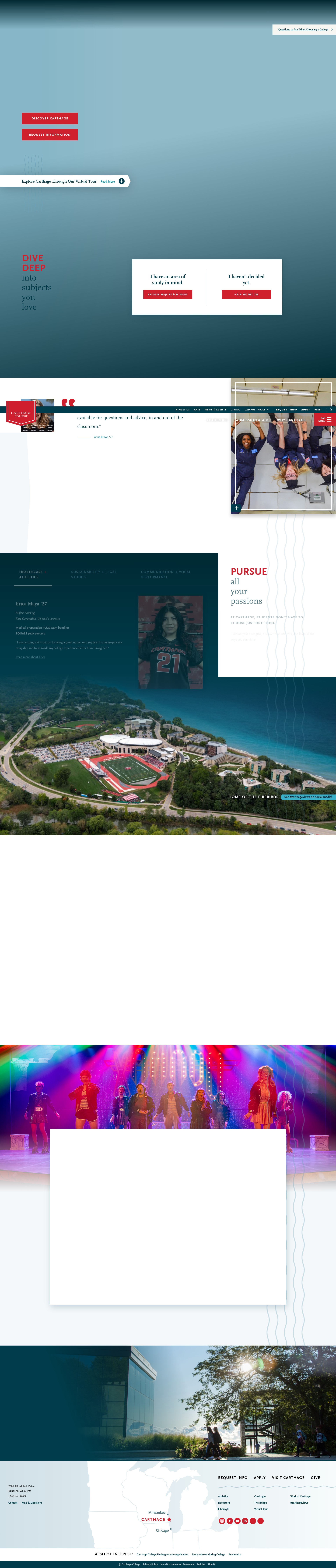 Screenshot of carthage.edu
