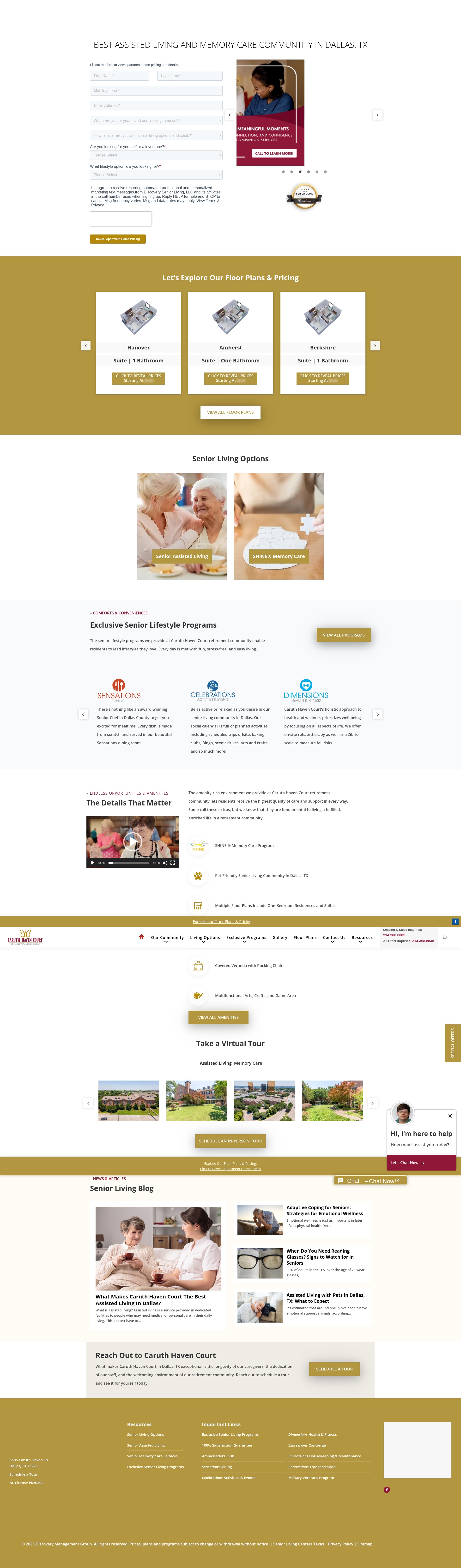 Screenshot of caruthhavencourt.com