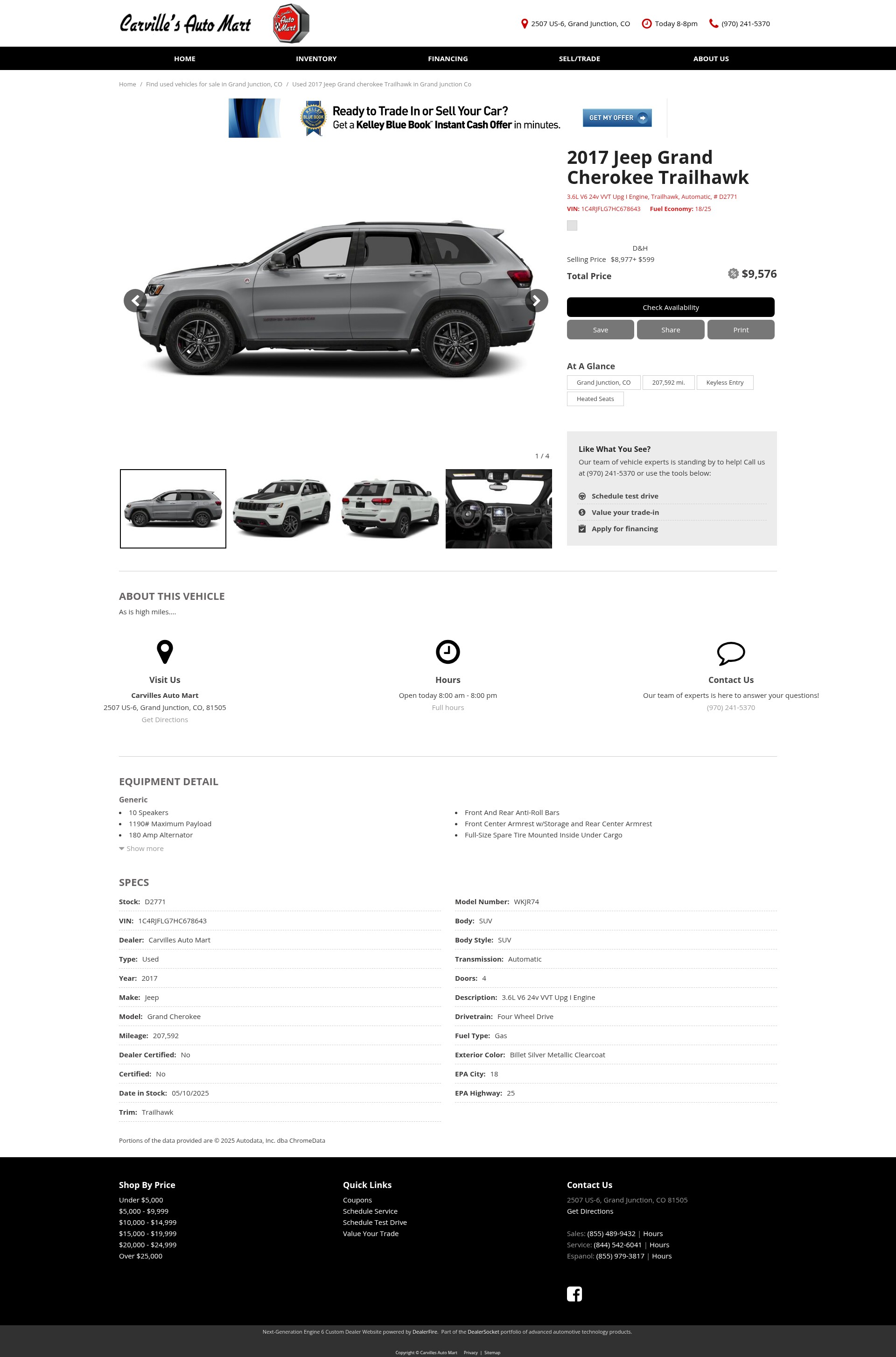 Screenshot of carvillesautomart.com