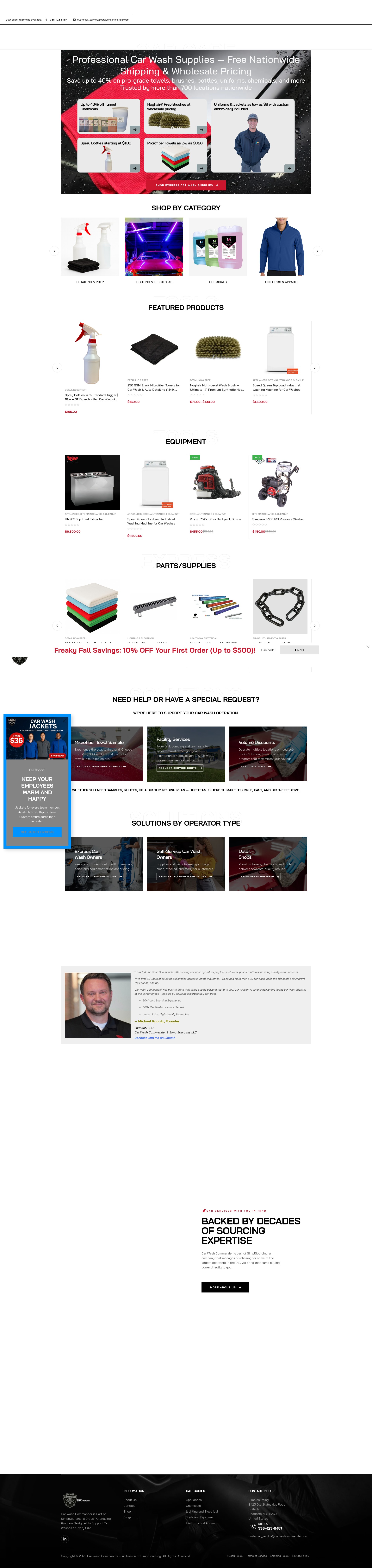 Screenshot of carwashcommander.com