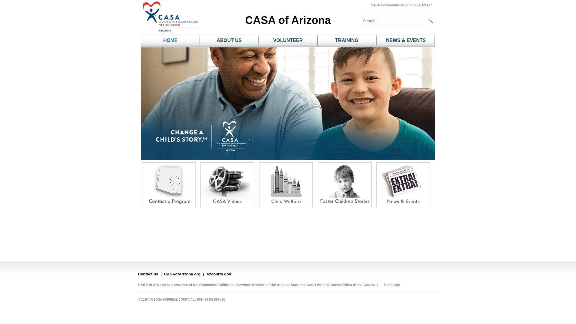 Screenshot of casa.azcourts.gov