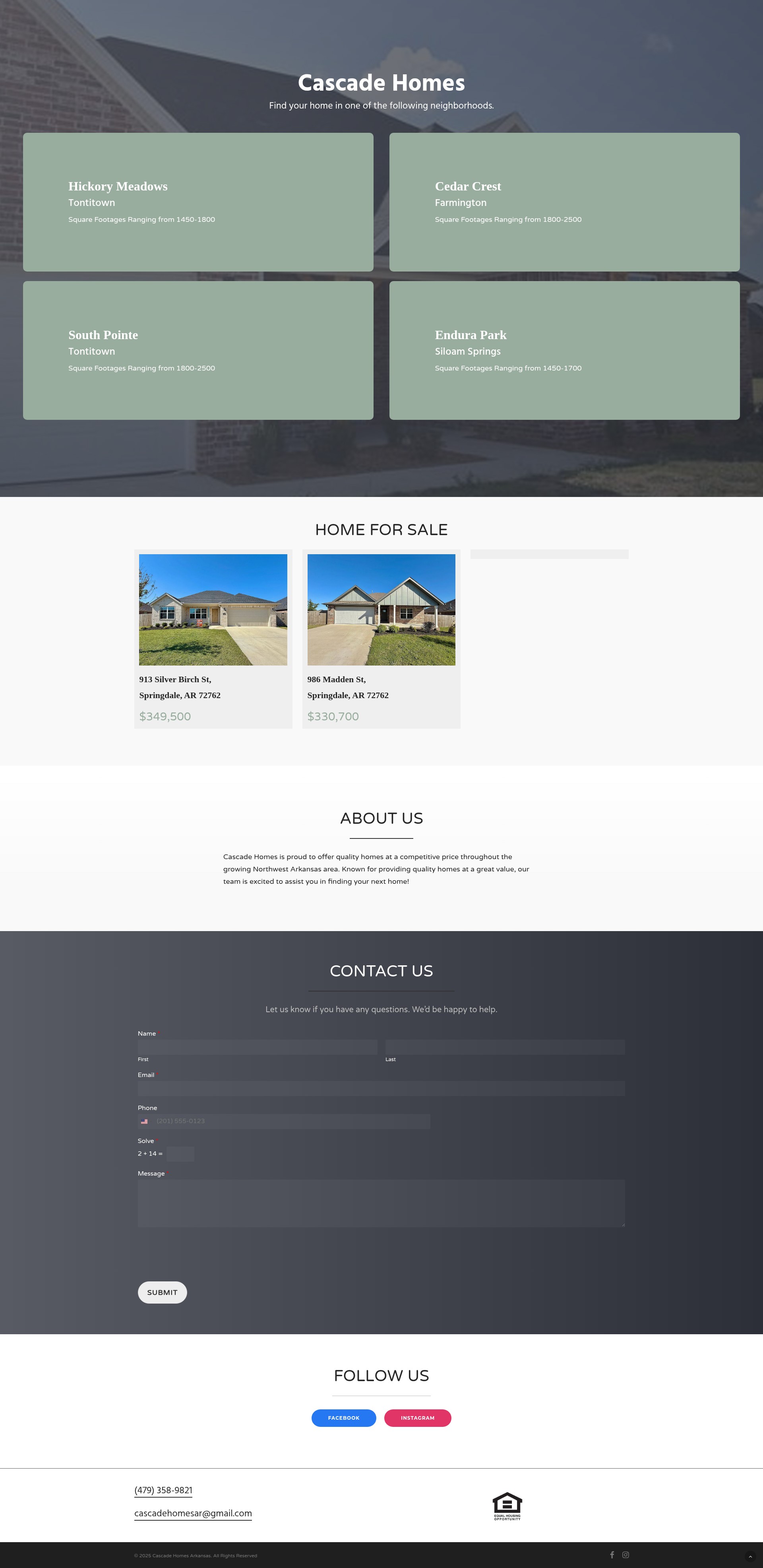 Screenshot of cascadehomesar.com