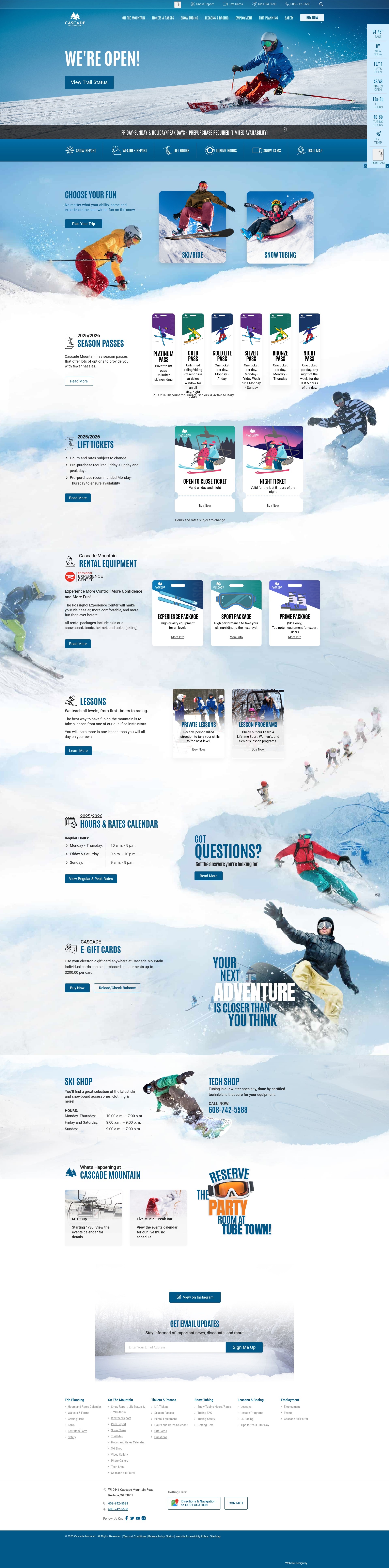 Screenshot of cascademountain.com