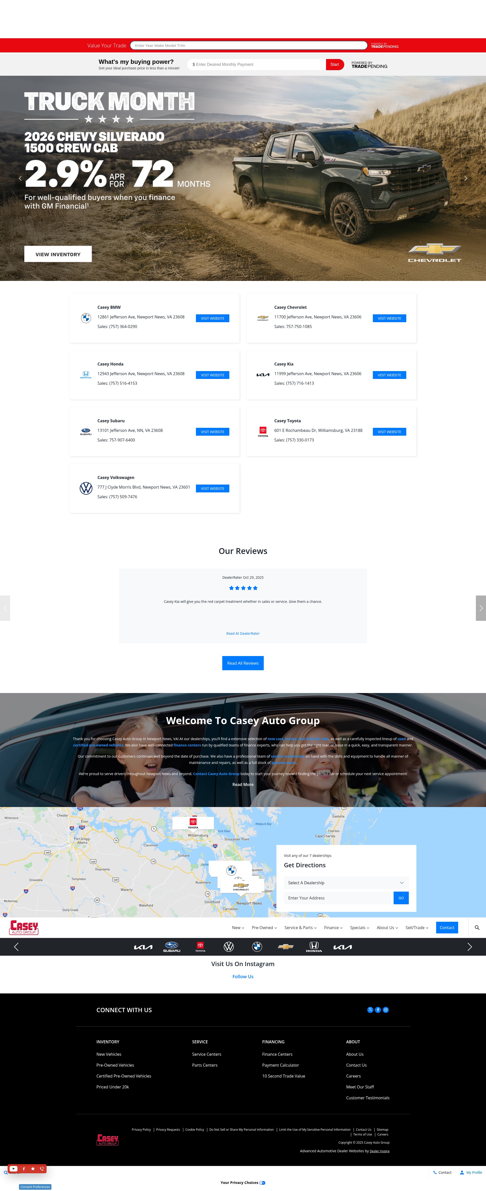 Screenshot of caseyauto.com