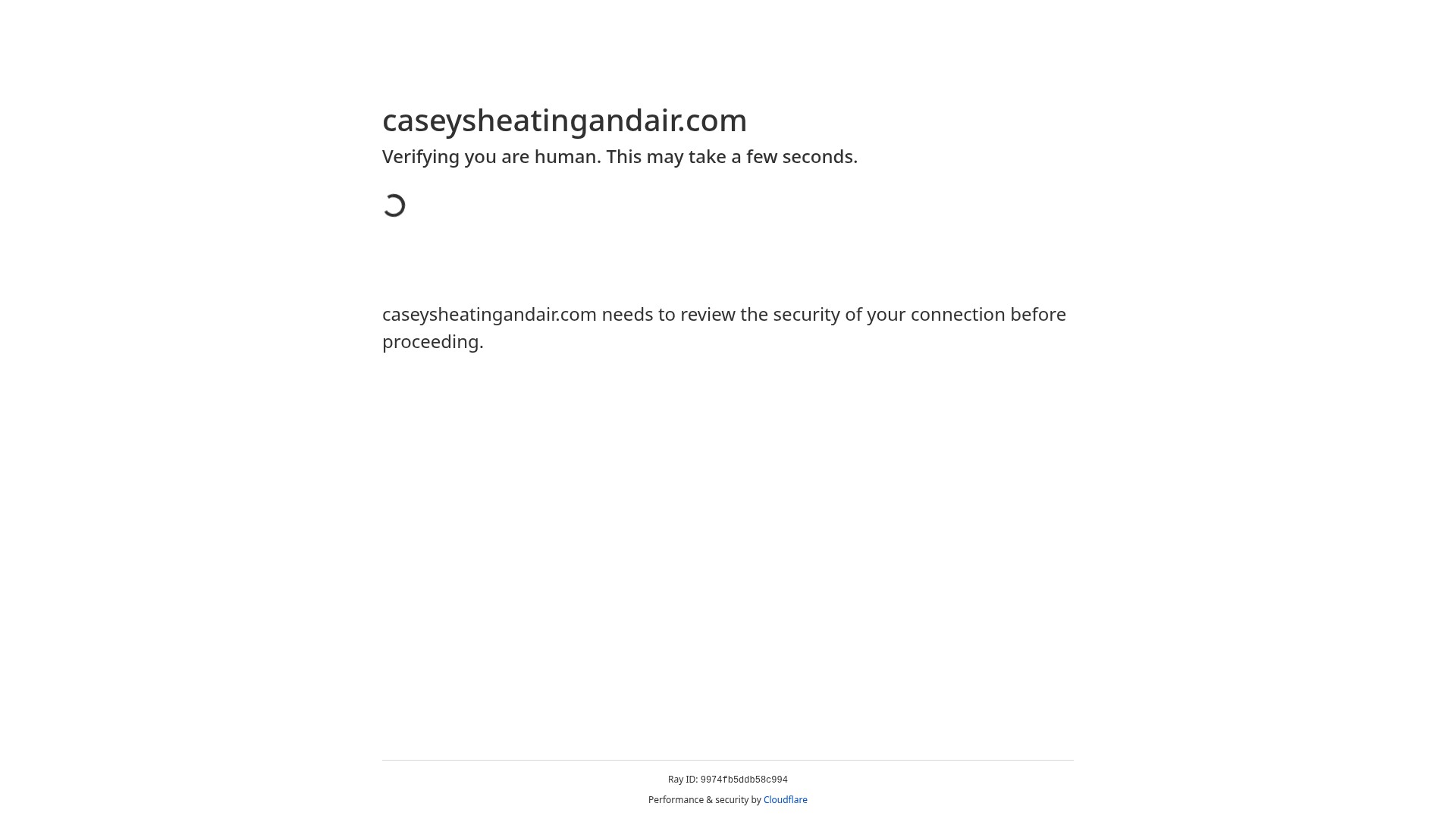 Screenshot of caseysheatingandair.com
