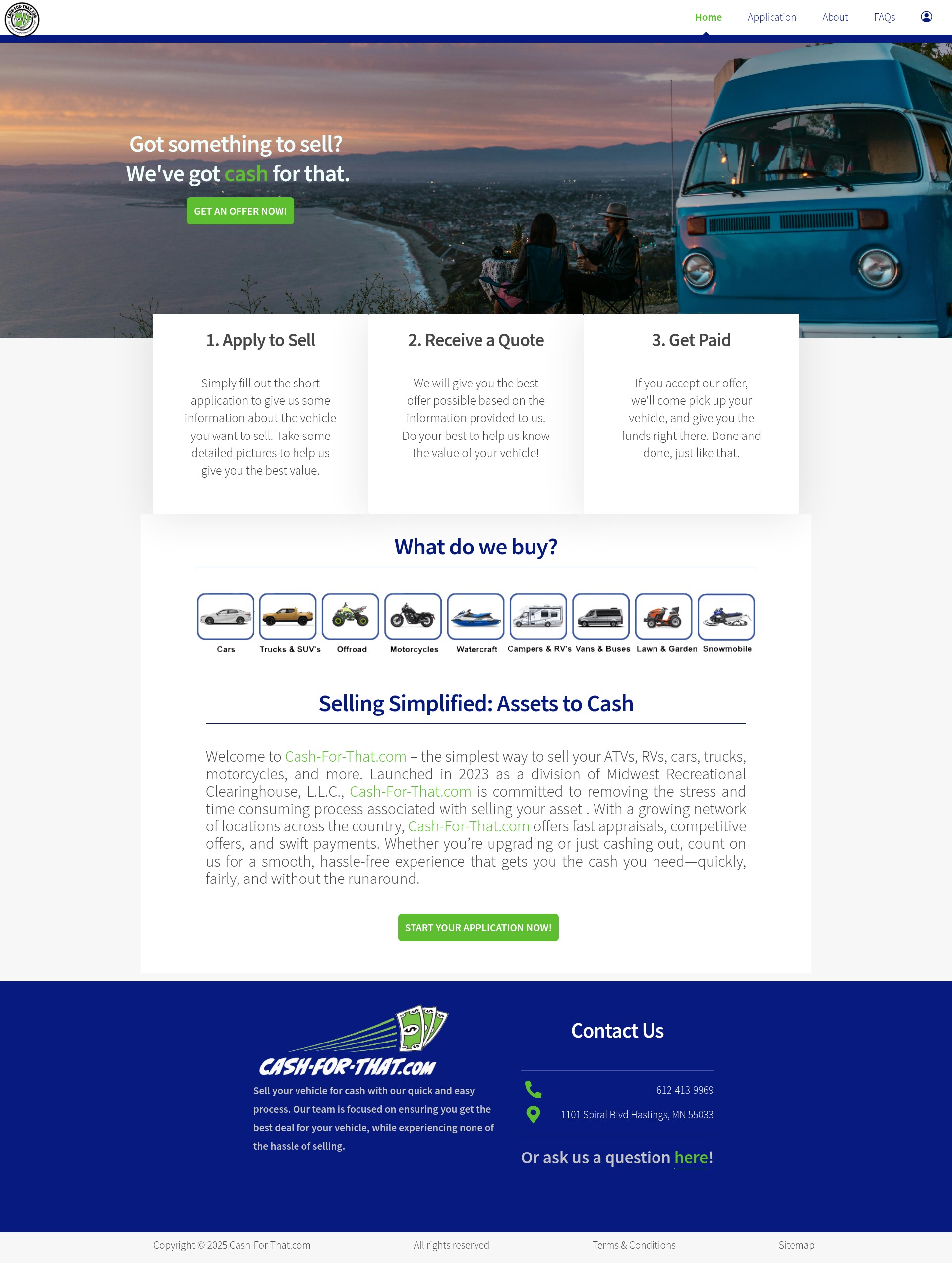 Screenshot of cash-for-that.com