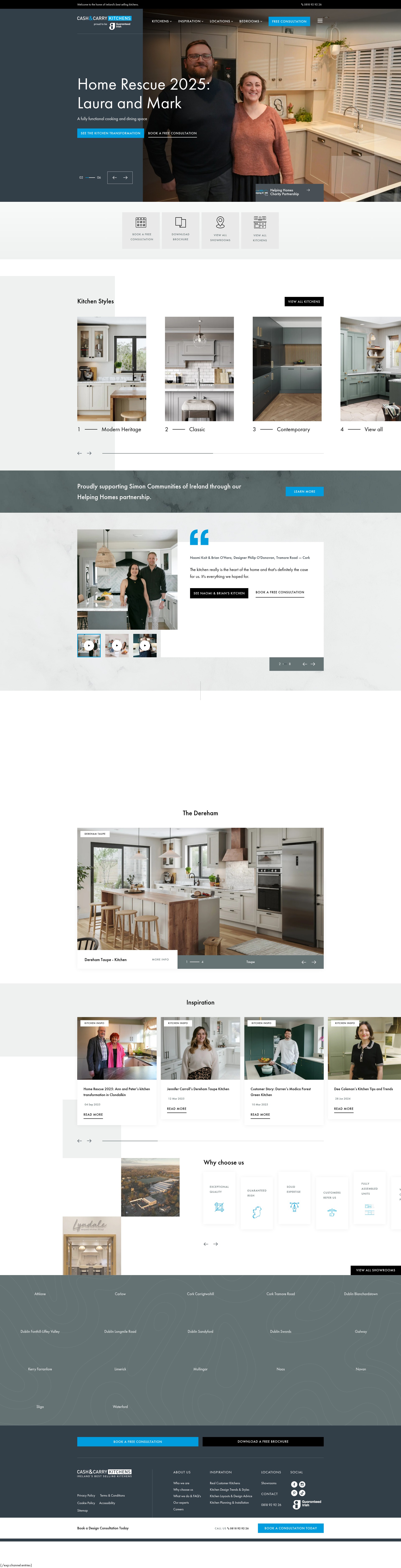Screenshot of cashandcarrykitchens.ie