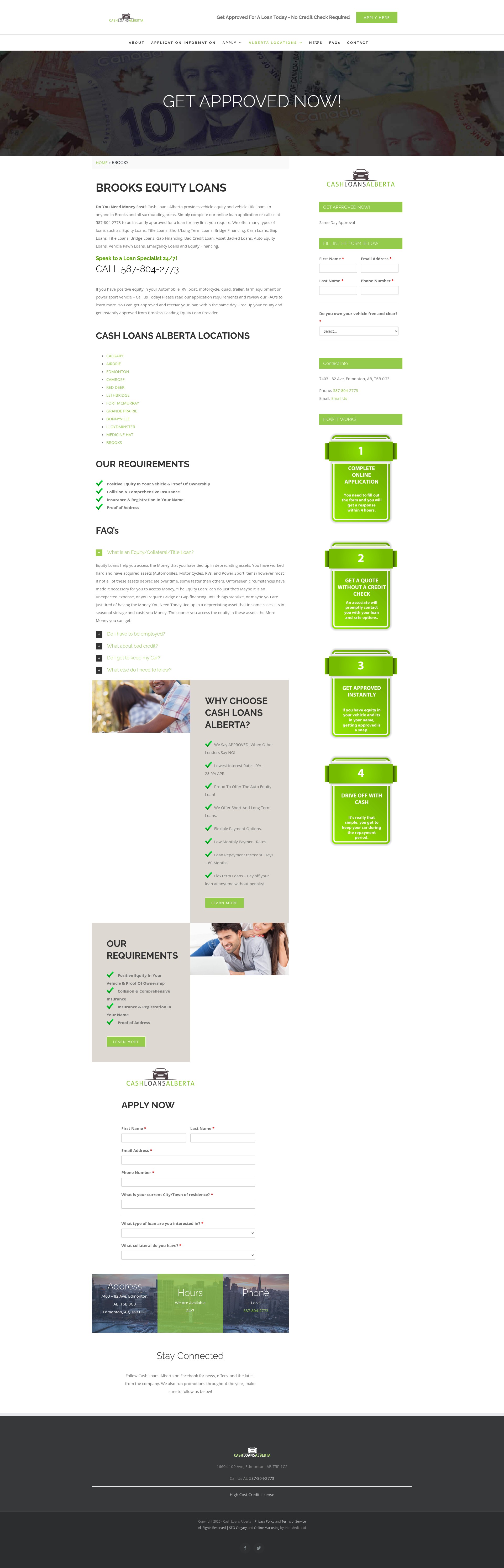 Screenshot of cashloansalberta.ca