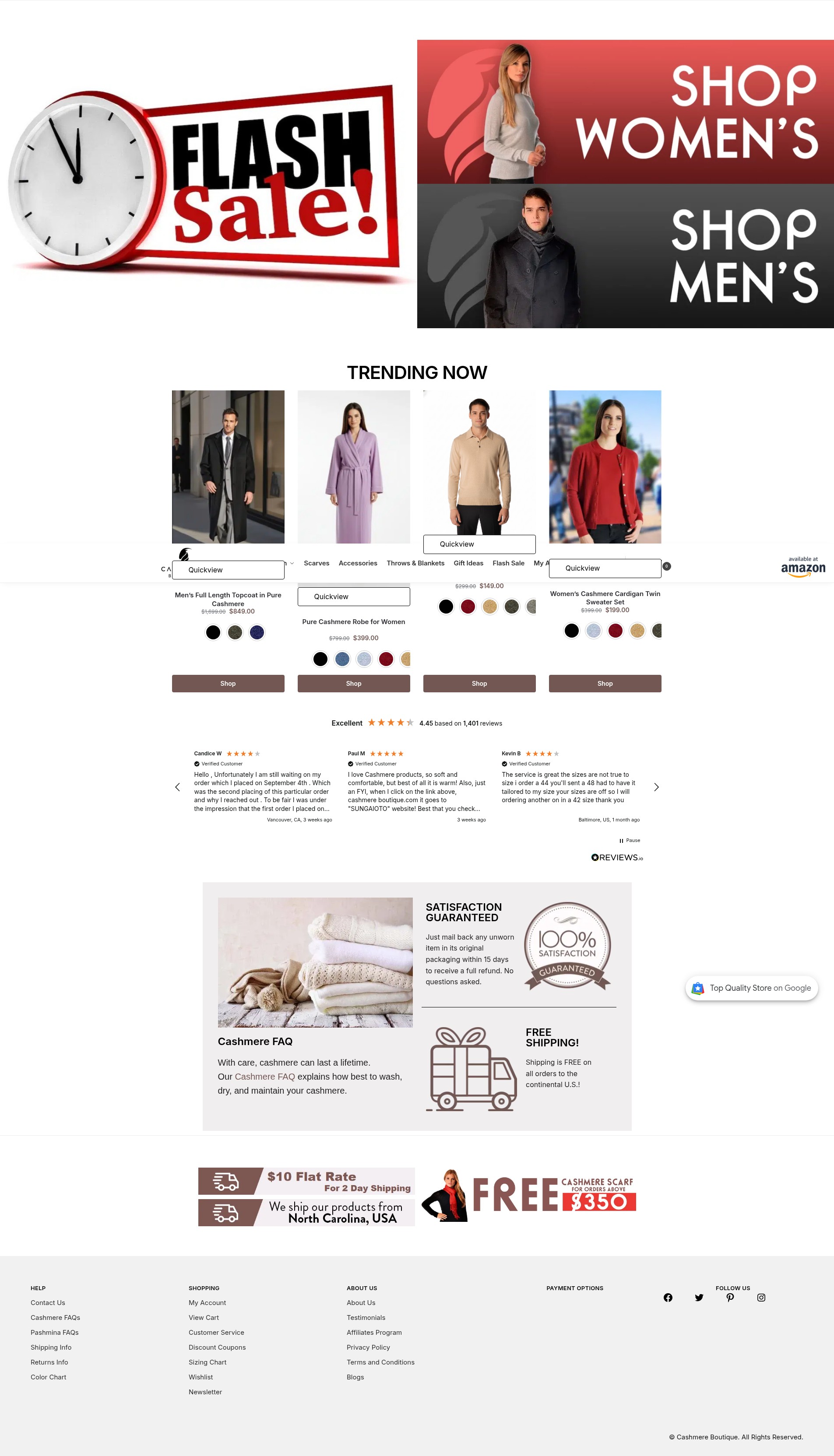 Screenshot of cashmereboutique.com