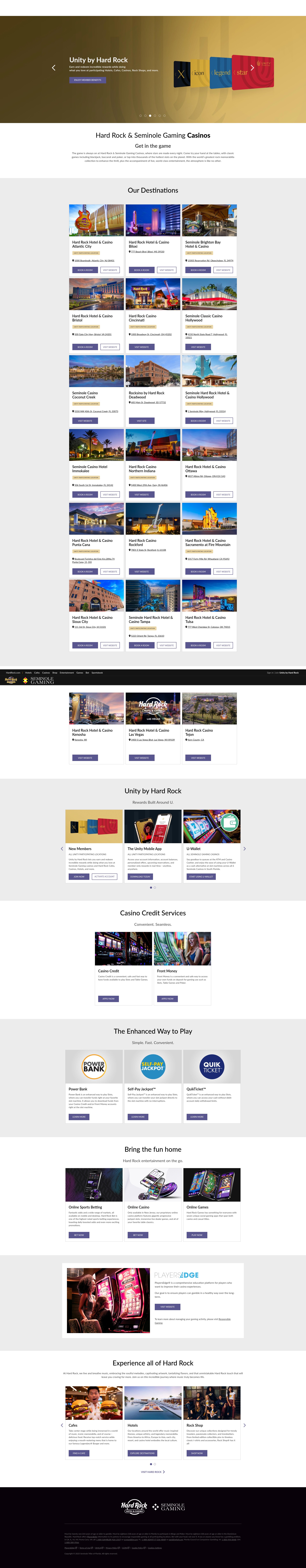 Screenshot of casino.hardrock.com