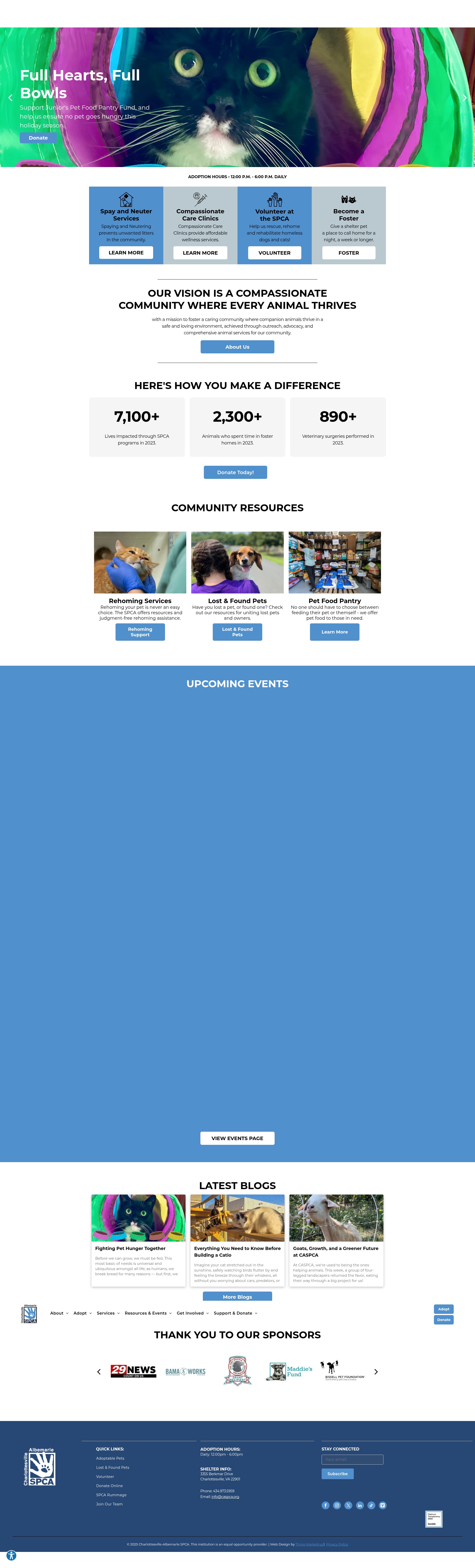 Screenshot of caspca.org