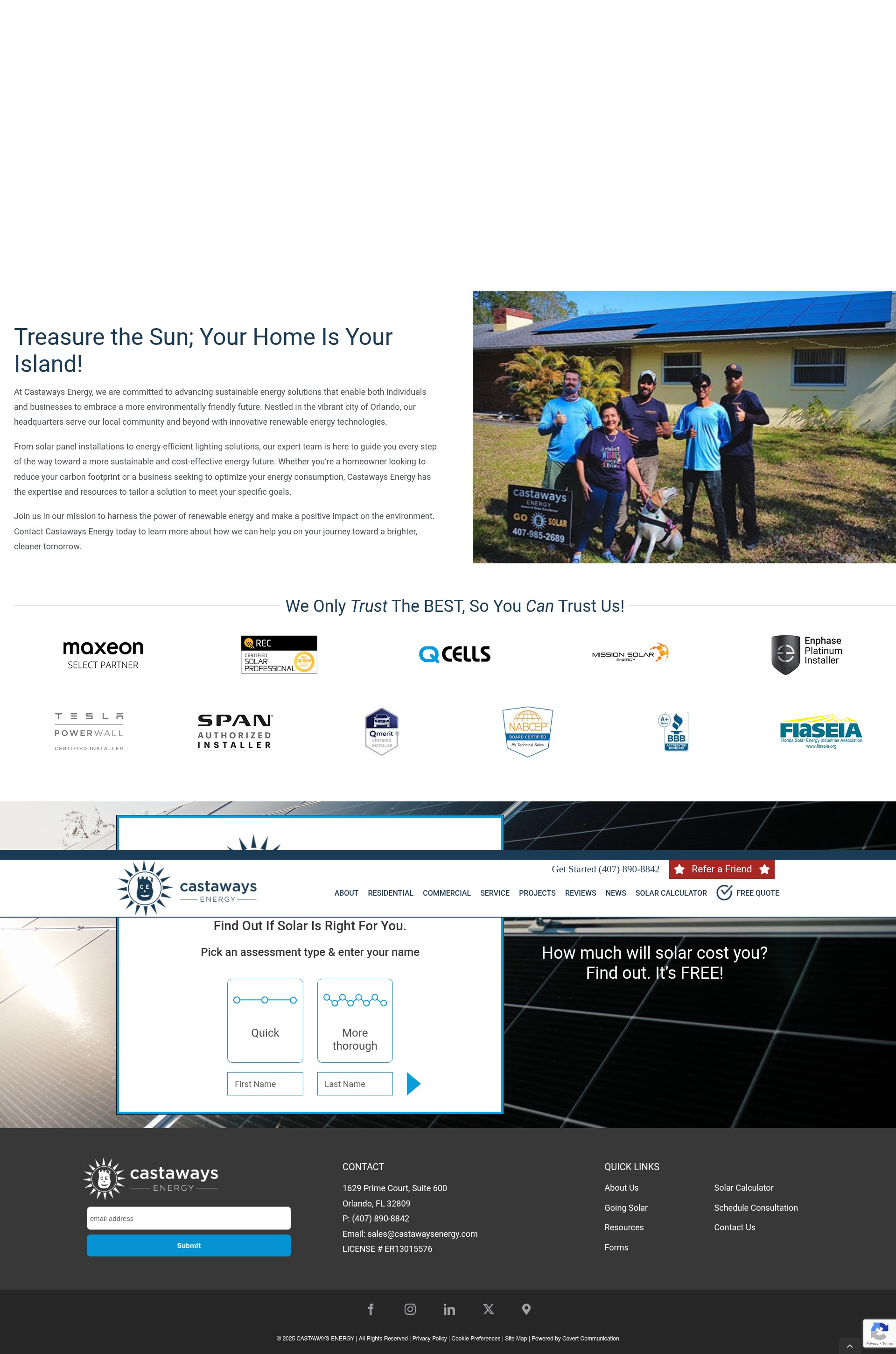 Screenshot of castawaysenergy.com