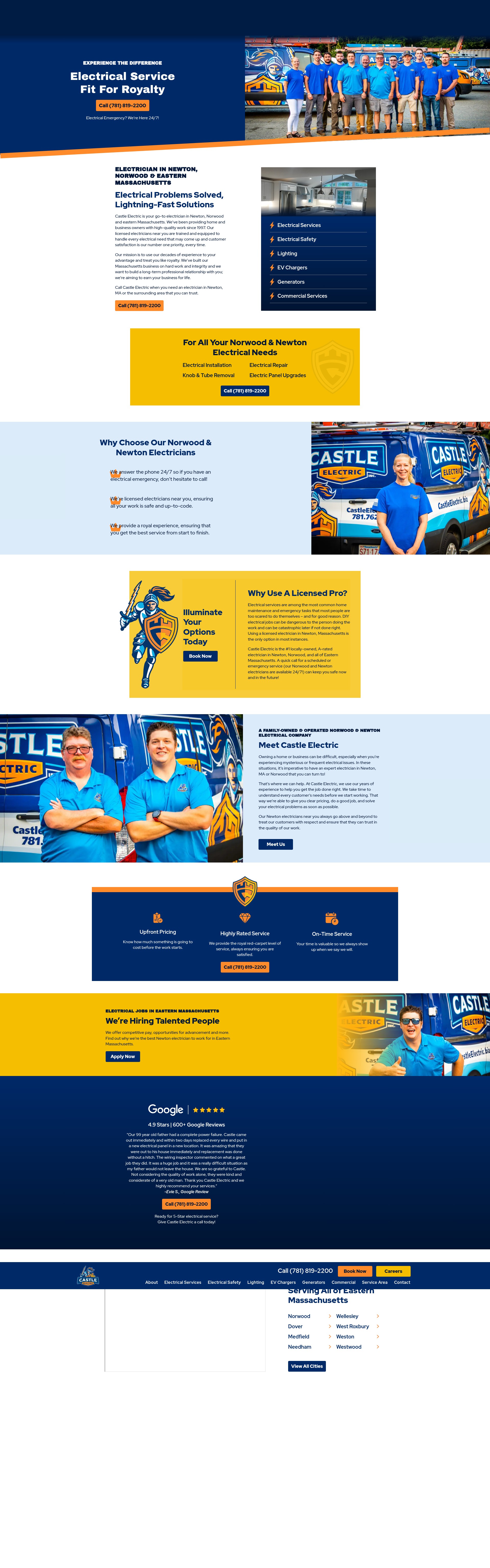 Screenshot of castleelectric.biz