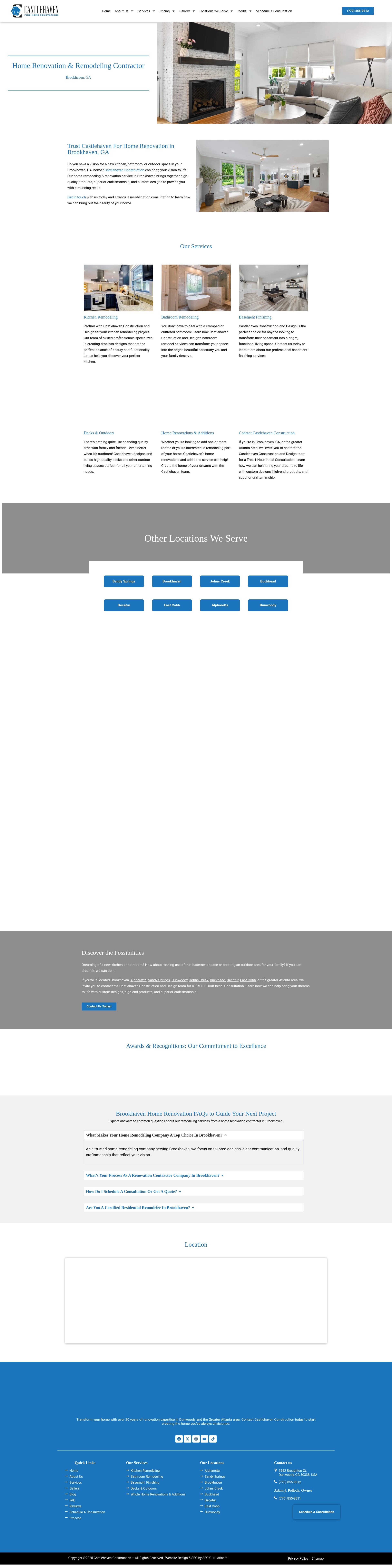 Screenshot of castlehavenconstruction.com