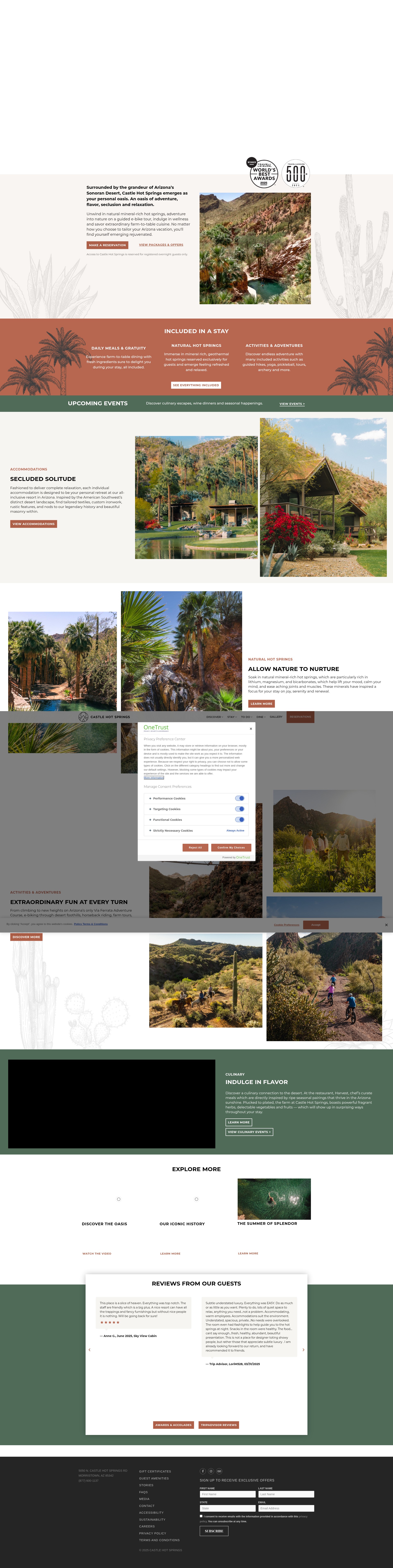 Screenshot of castlehotsprings.com