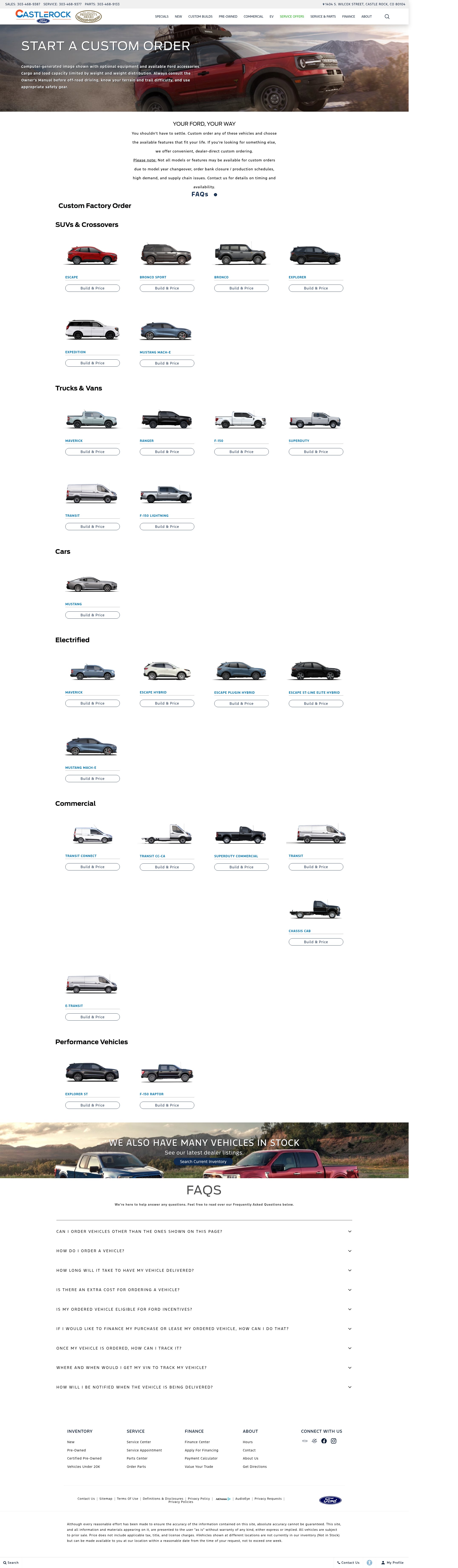 Screenshot of castlerockford.com