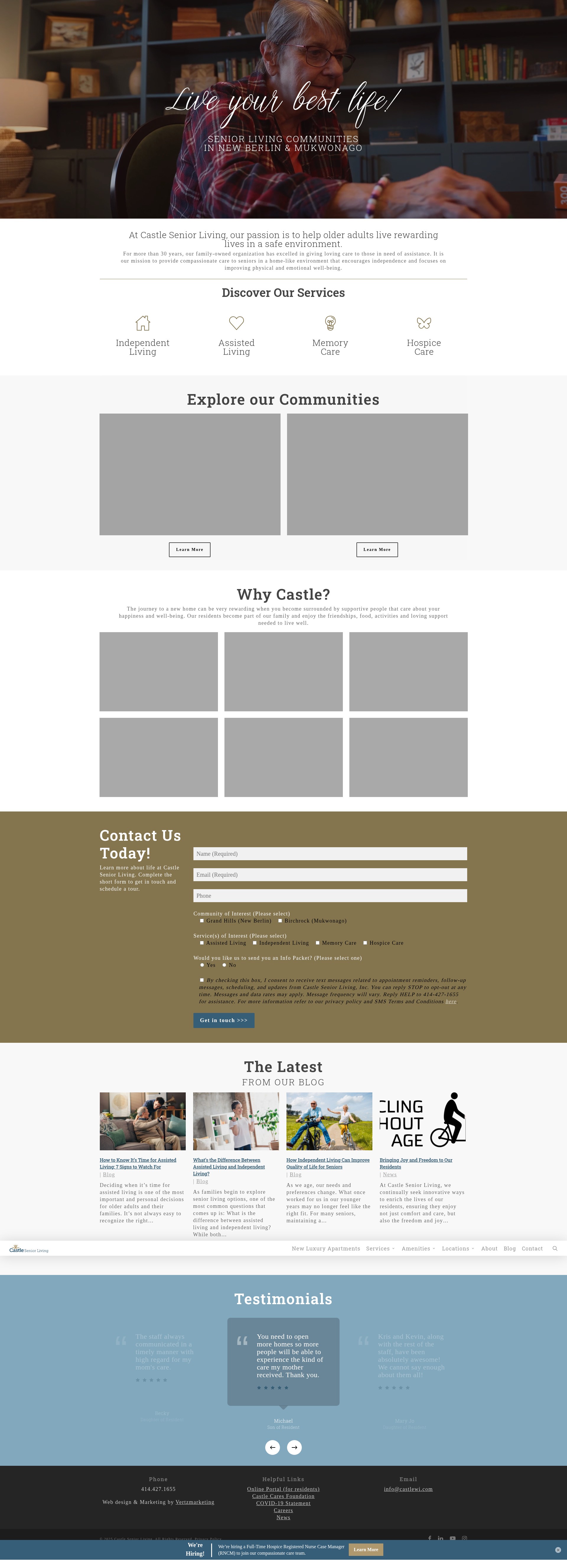 Screenshot of castlewi.com
