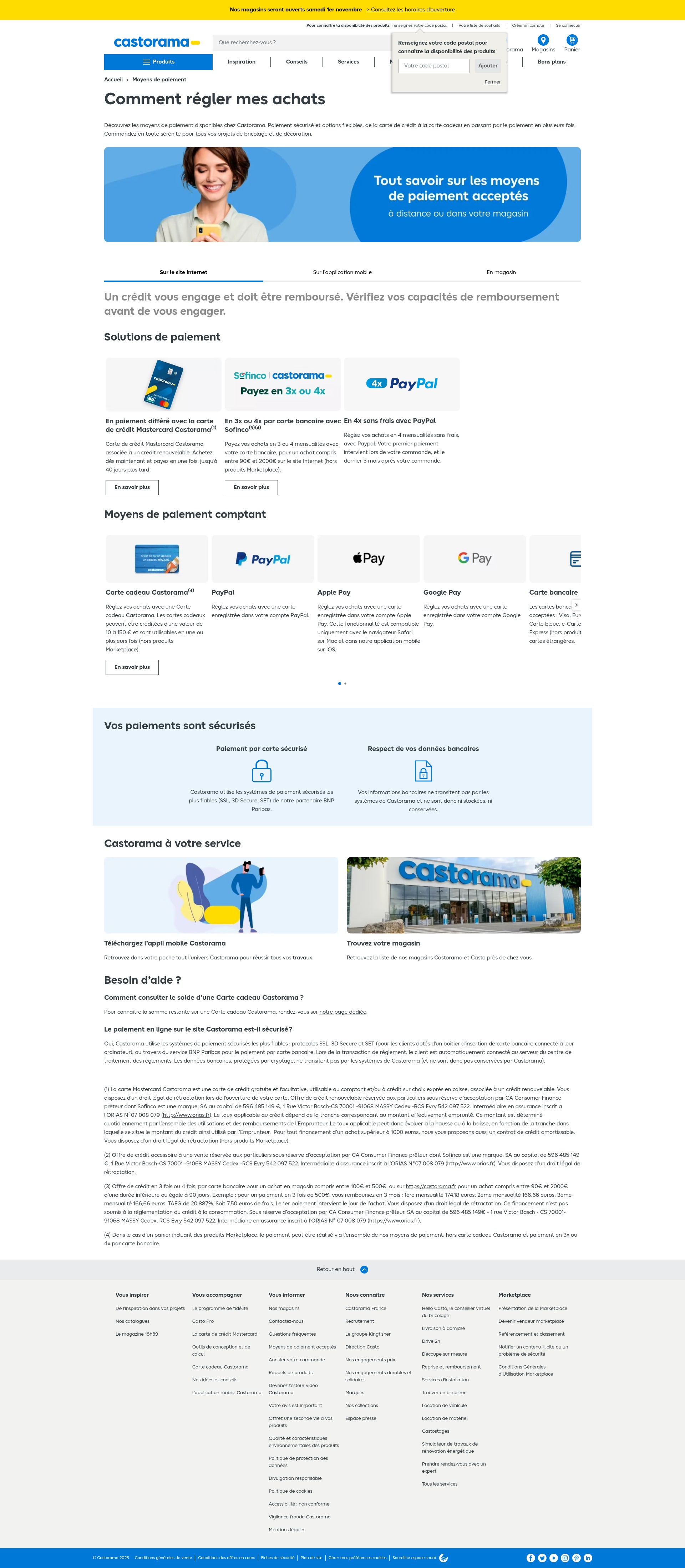 Screenshot of castorama.fr