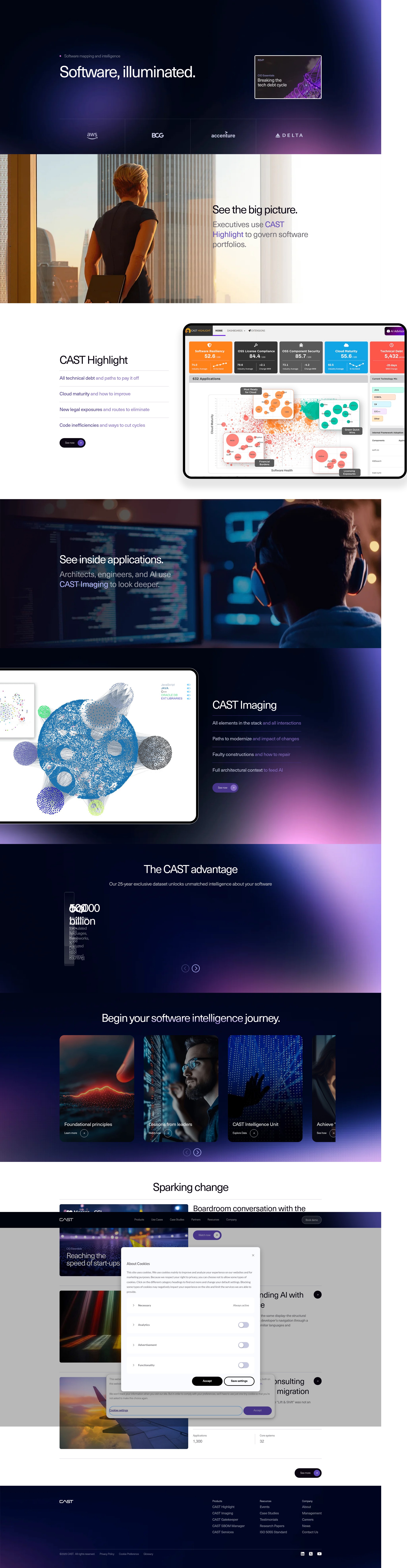 Screenshot of castsoftware.com