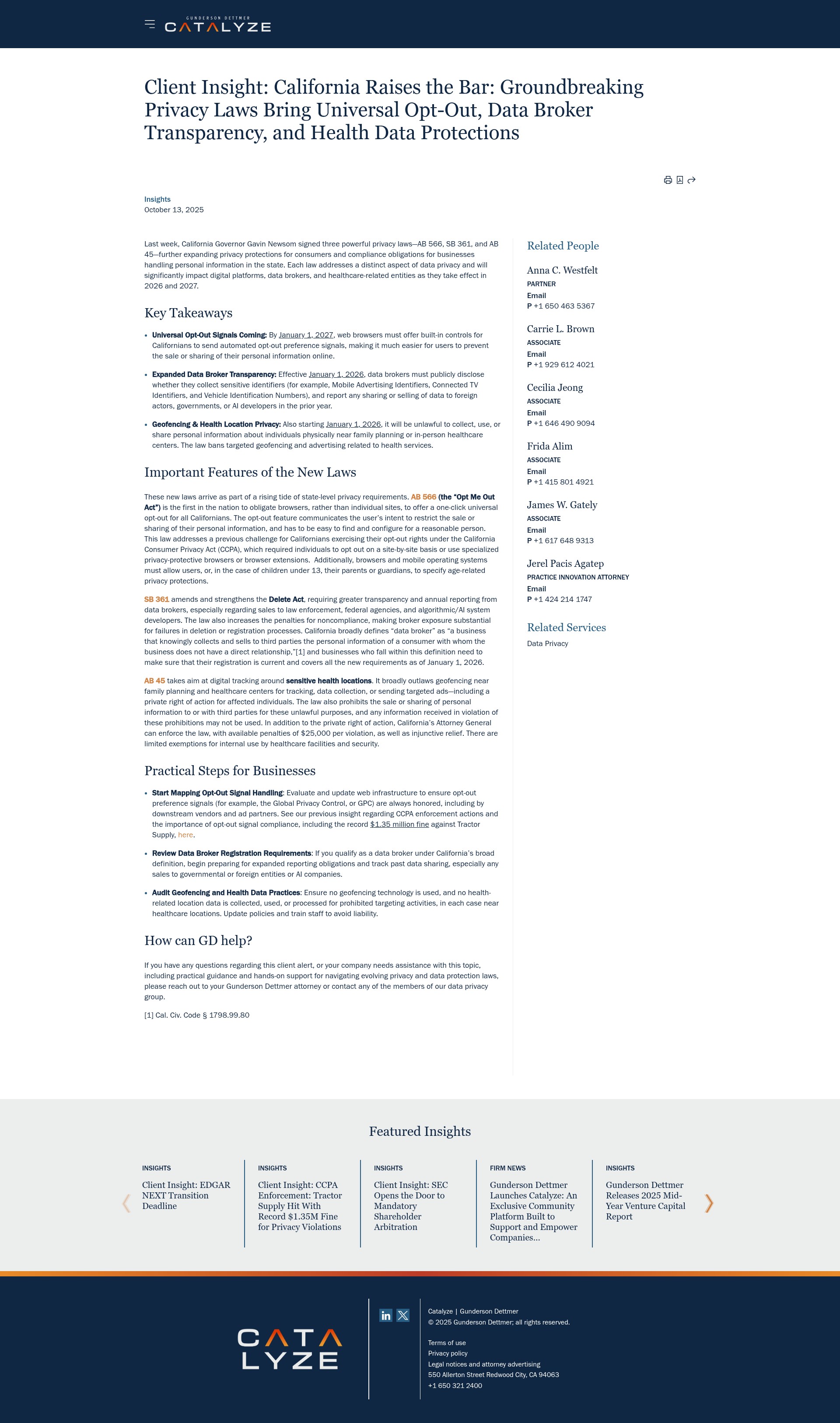 Screenshot of catalyze.gunder.com