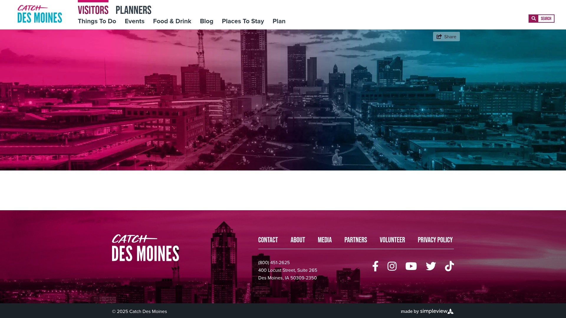 Screenshot of catchdesmoines.com