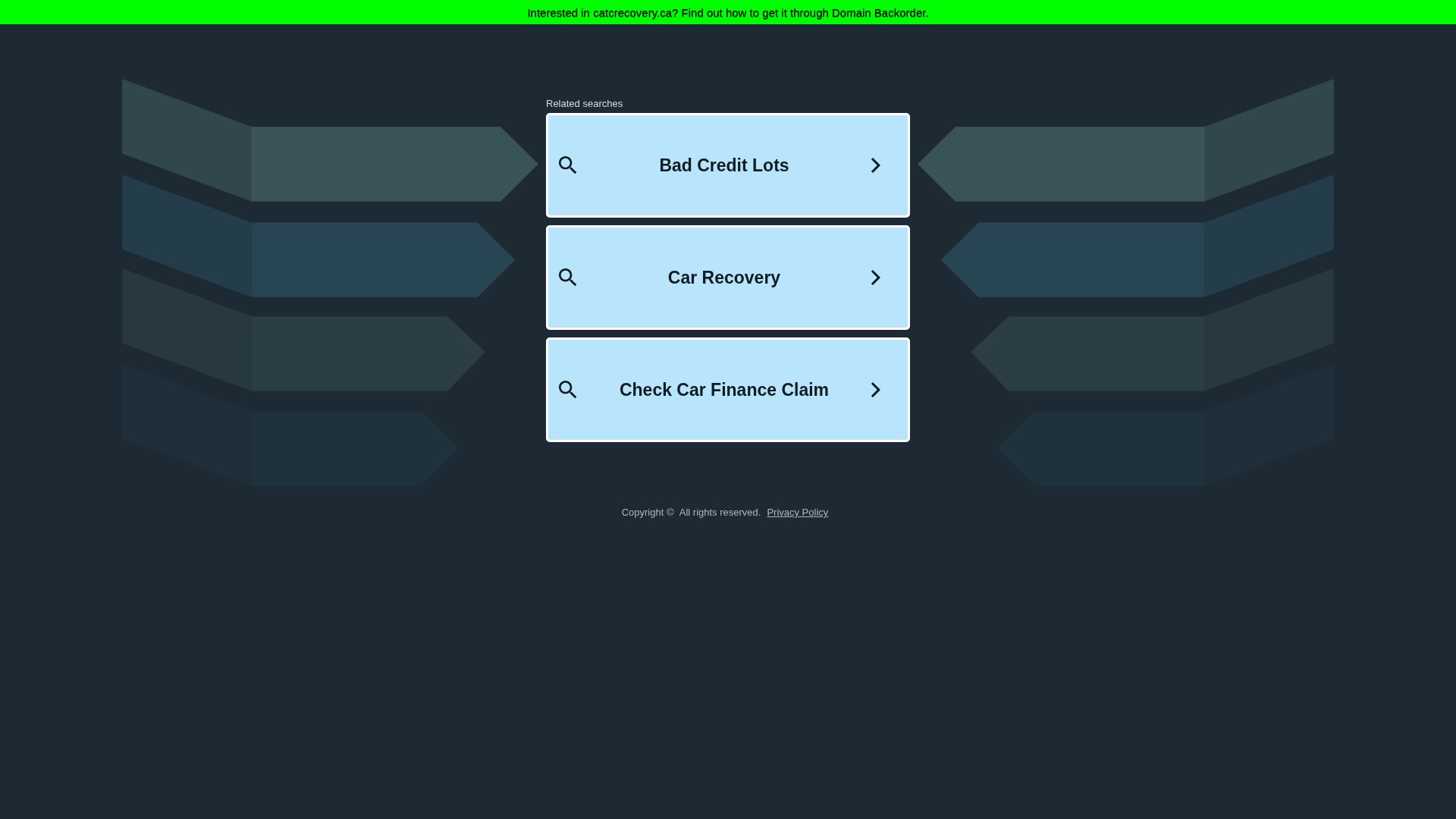 Screenshot of catcrecovery.ca