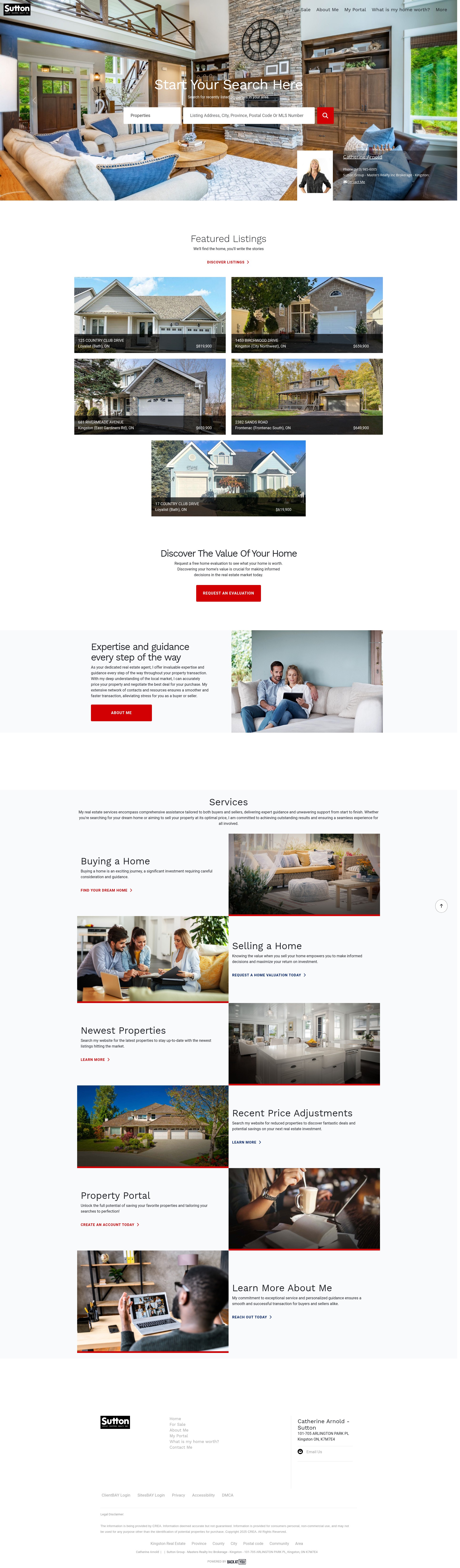 Screenshot of catherinearnold.sutton.com