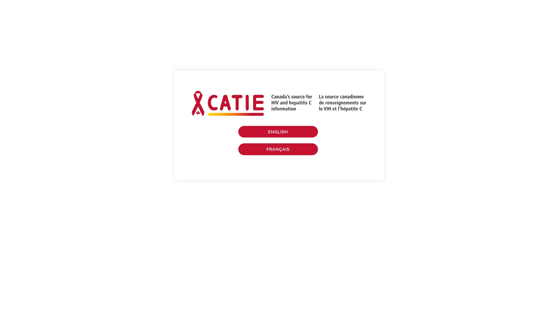 Screenshot of catie.ca