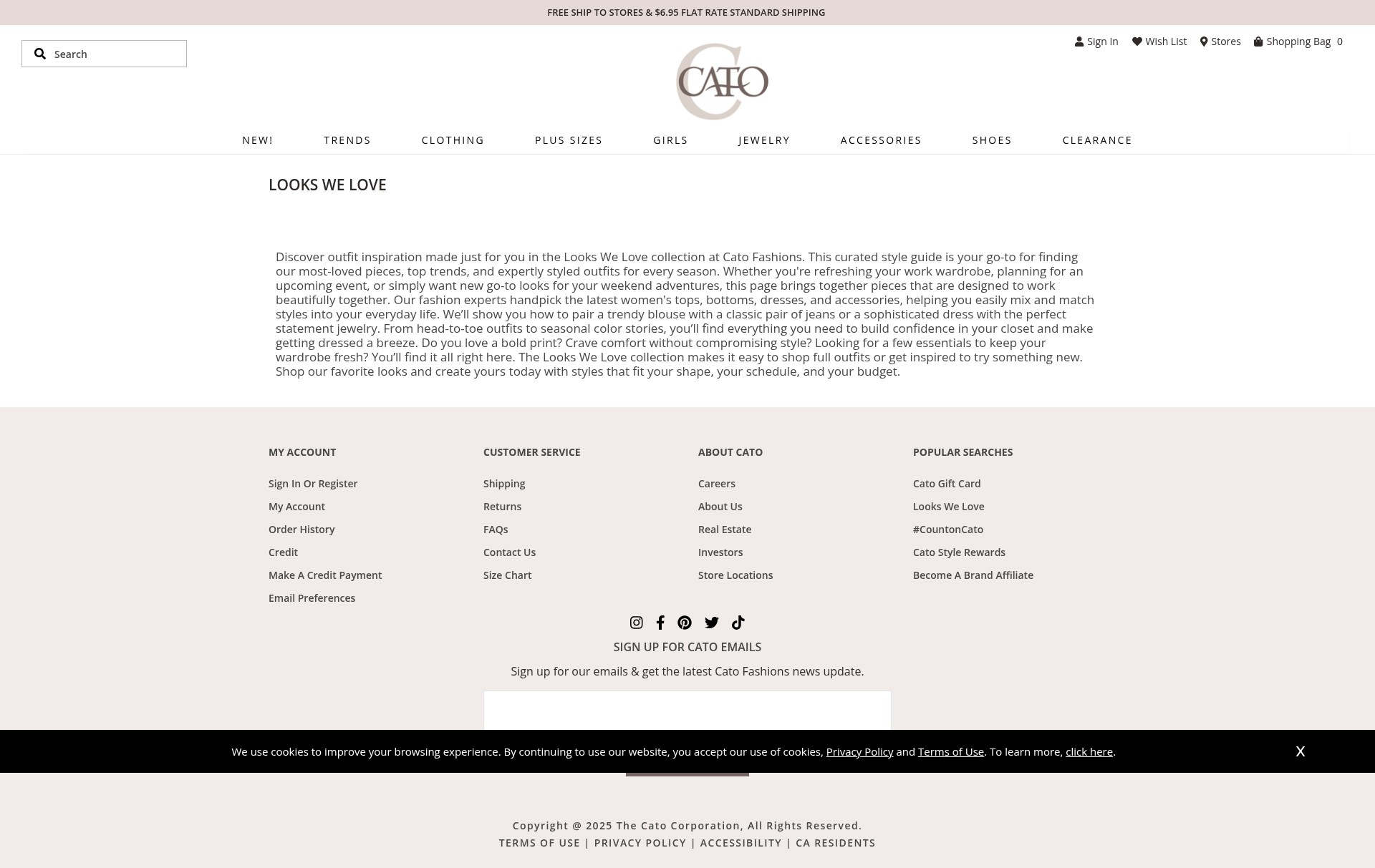 Screenshot of catofashions.com