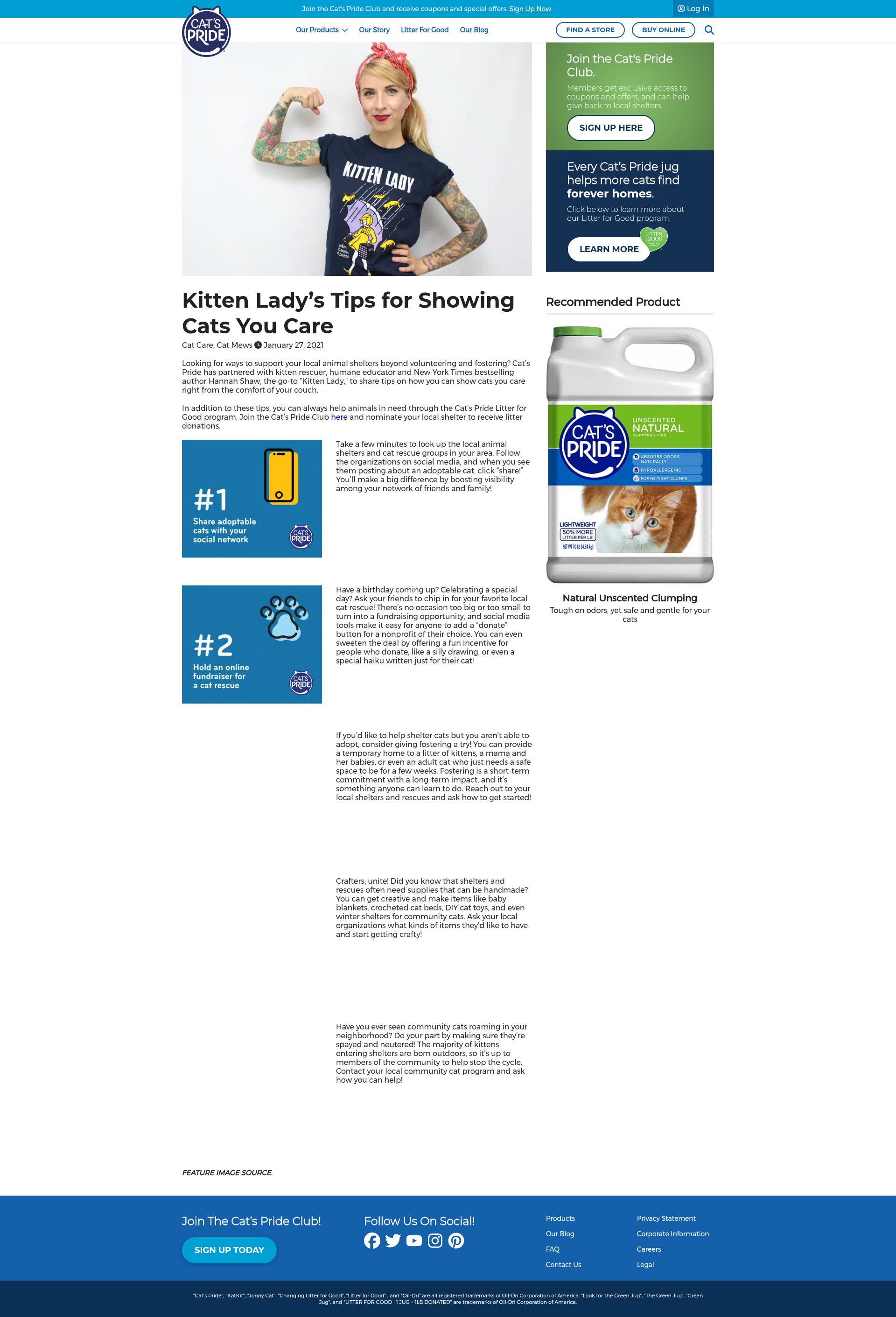 Screenshot of catspride.com
