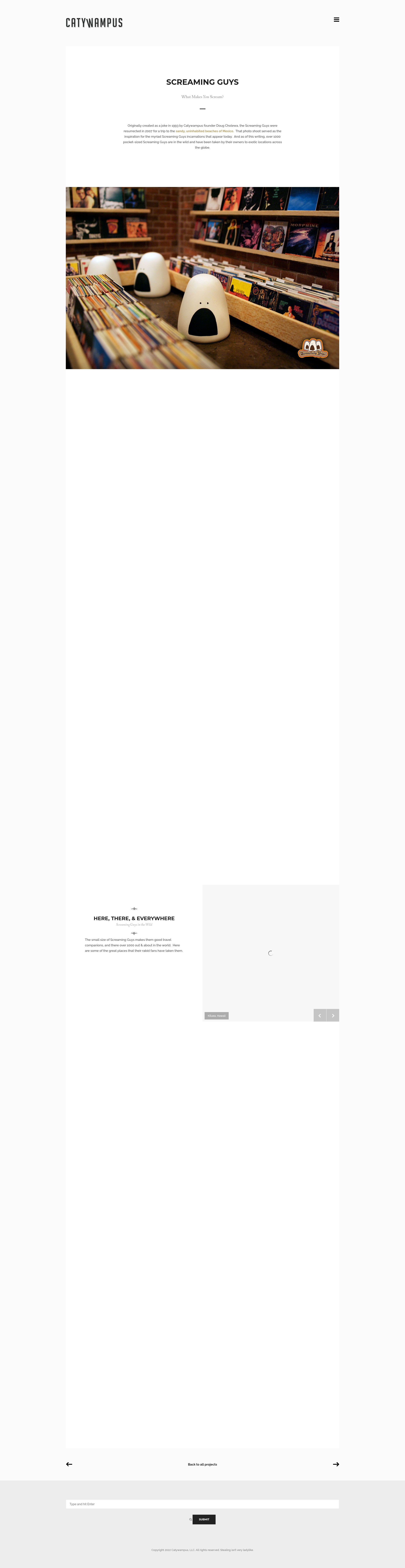 Screenshot of catywampus.com