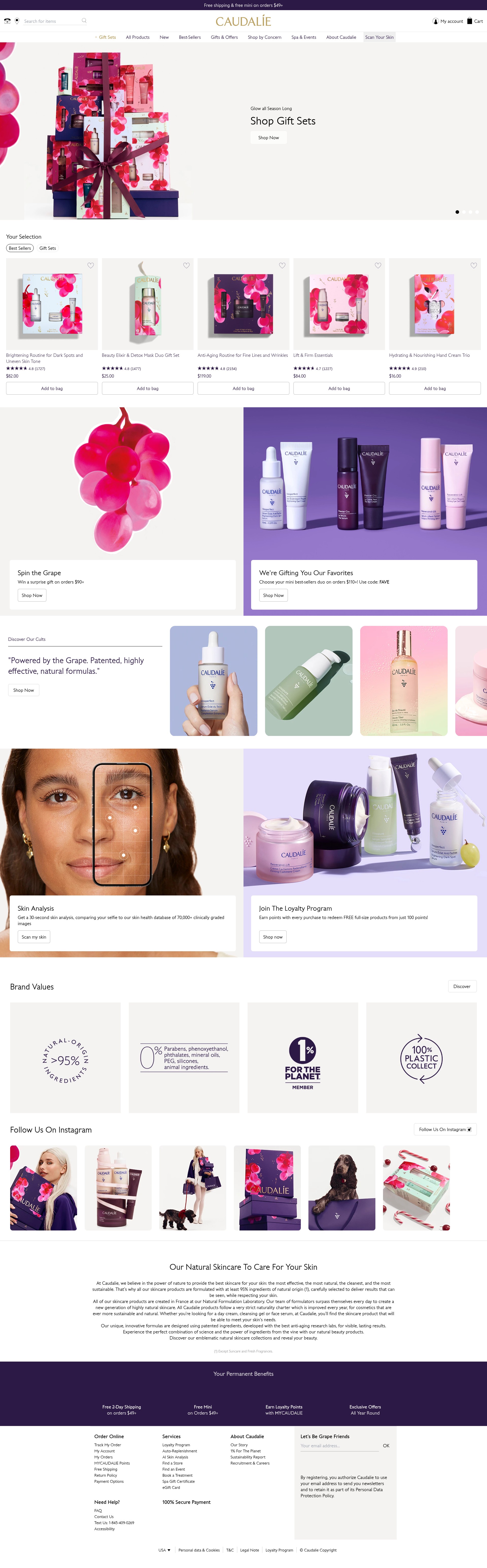 Screenshot of caudalie.com