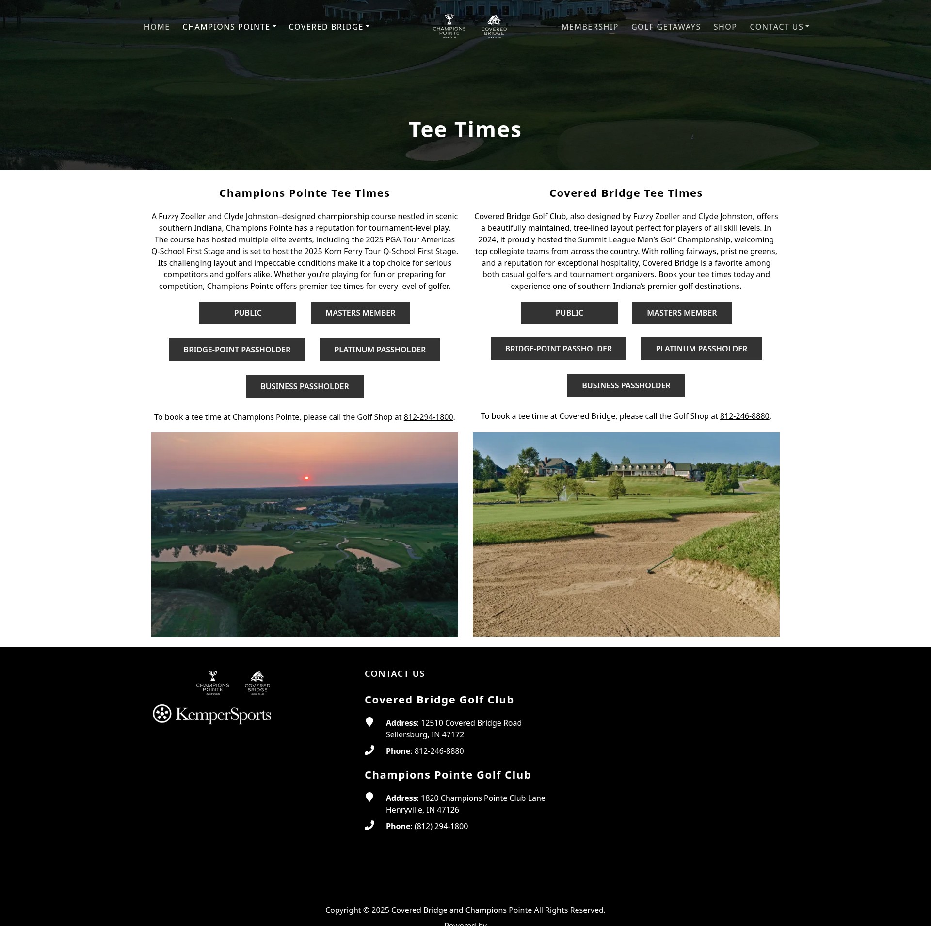 Screenshot of cbcpgolf.com