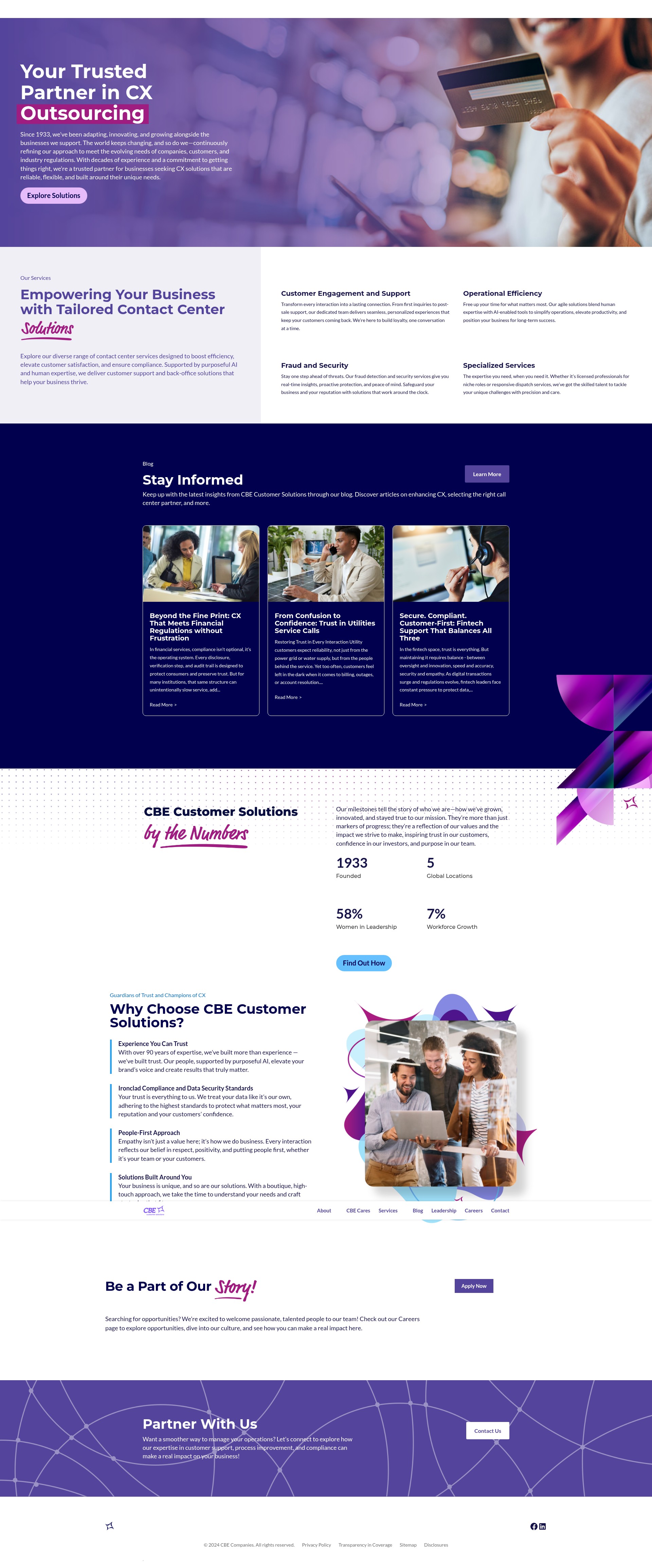 Screenshot of cbecustomersolutions.com