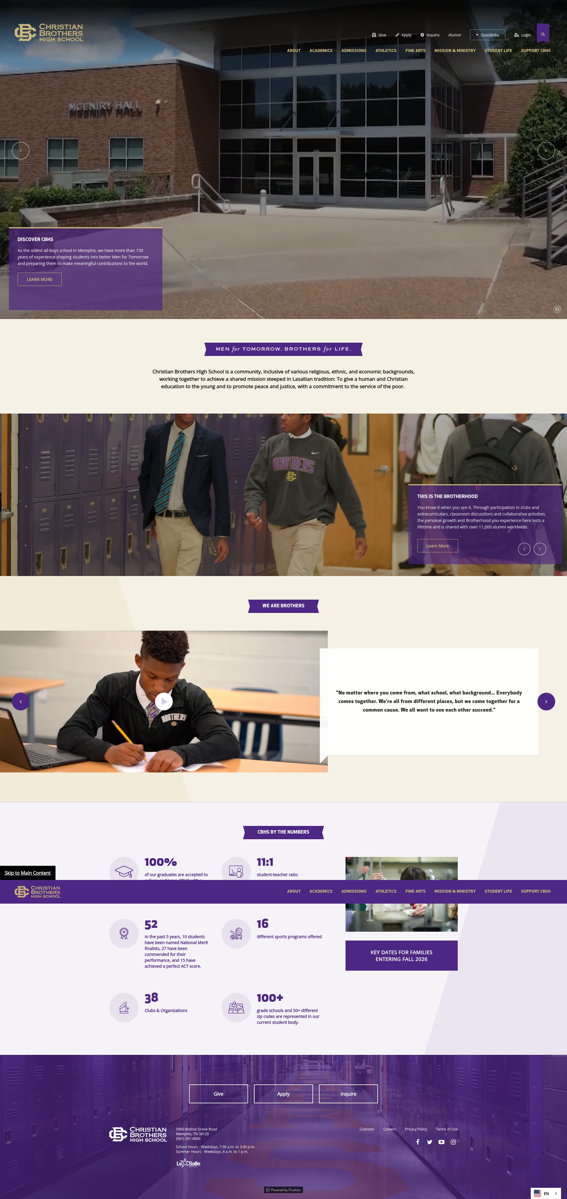 Screenshot of cbhs.org