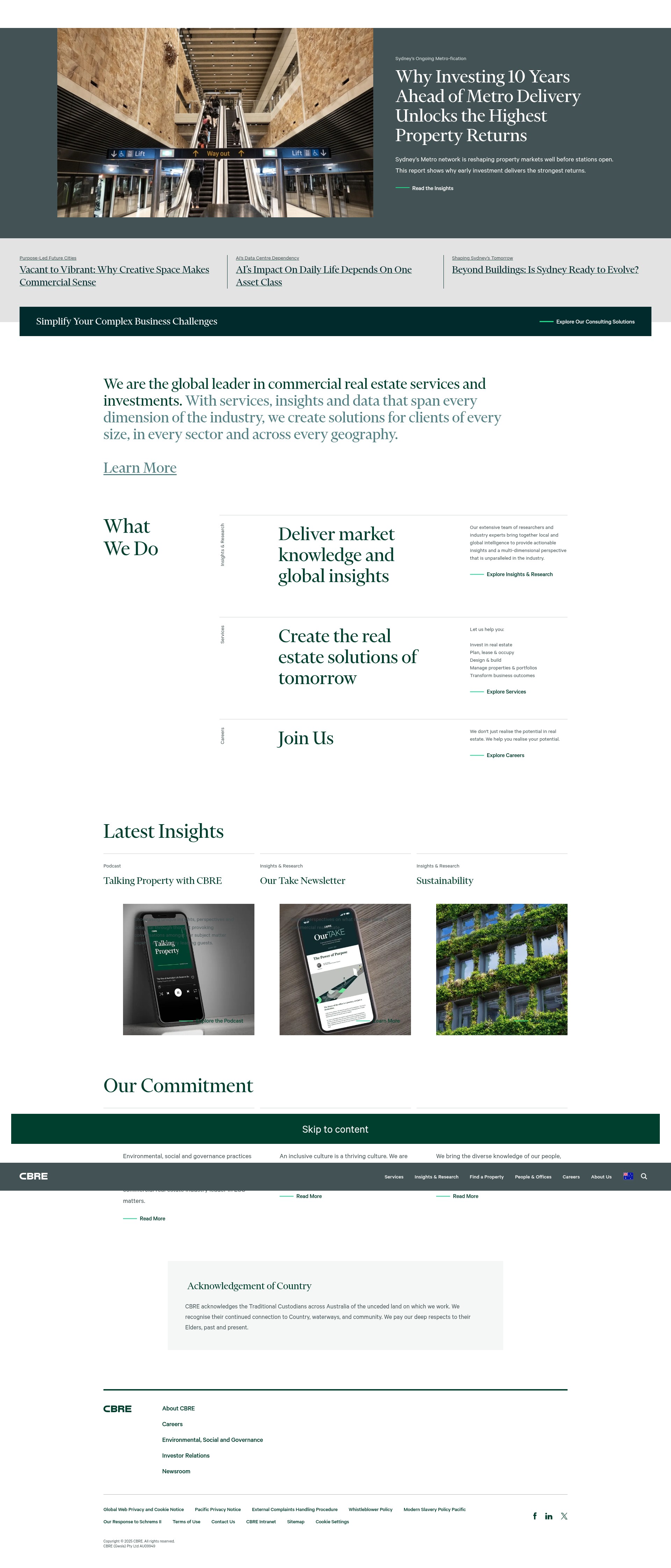 Screenshot of cbre.com.au