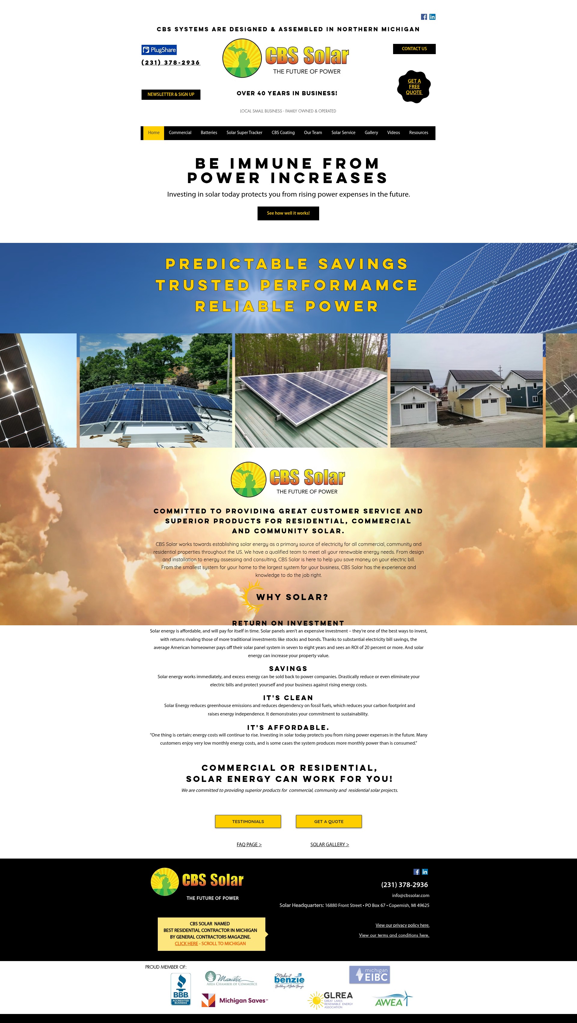 Screenshot of cbssolar.com